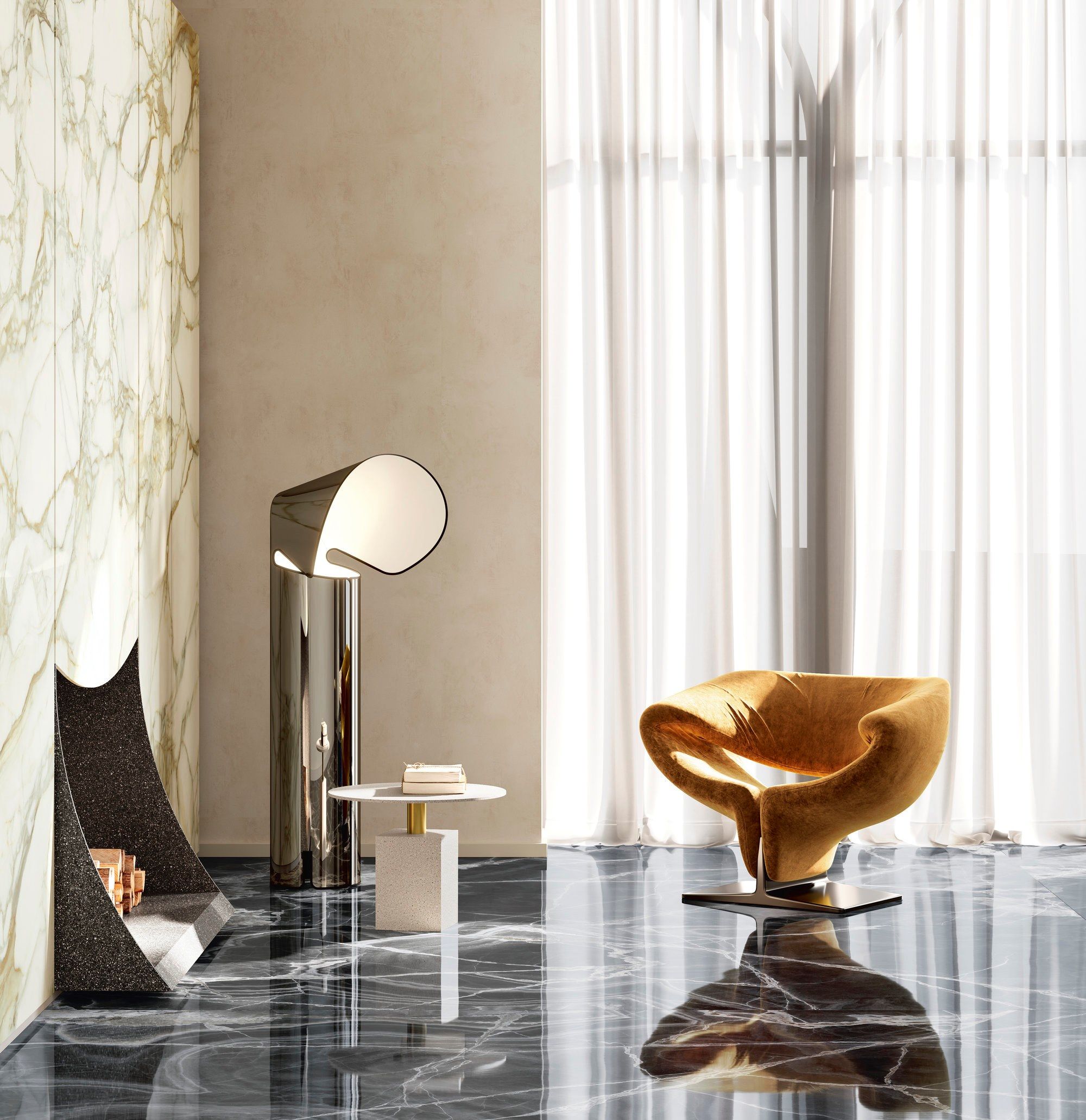 CALACATTA DORATO 地板 By Fiandre Architectural Surfaces