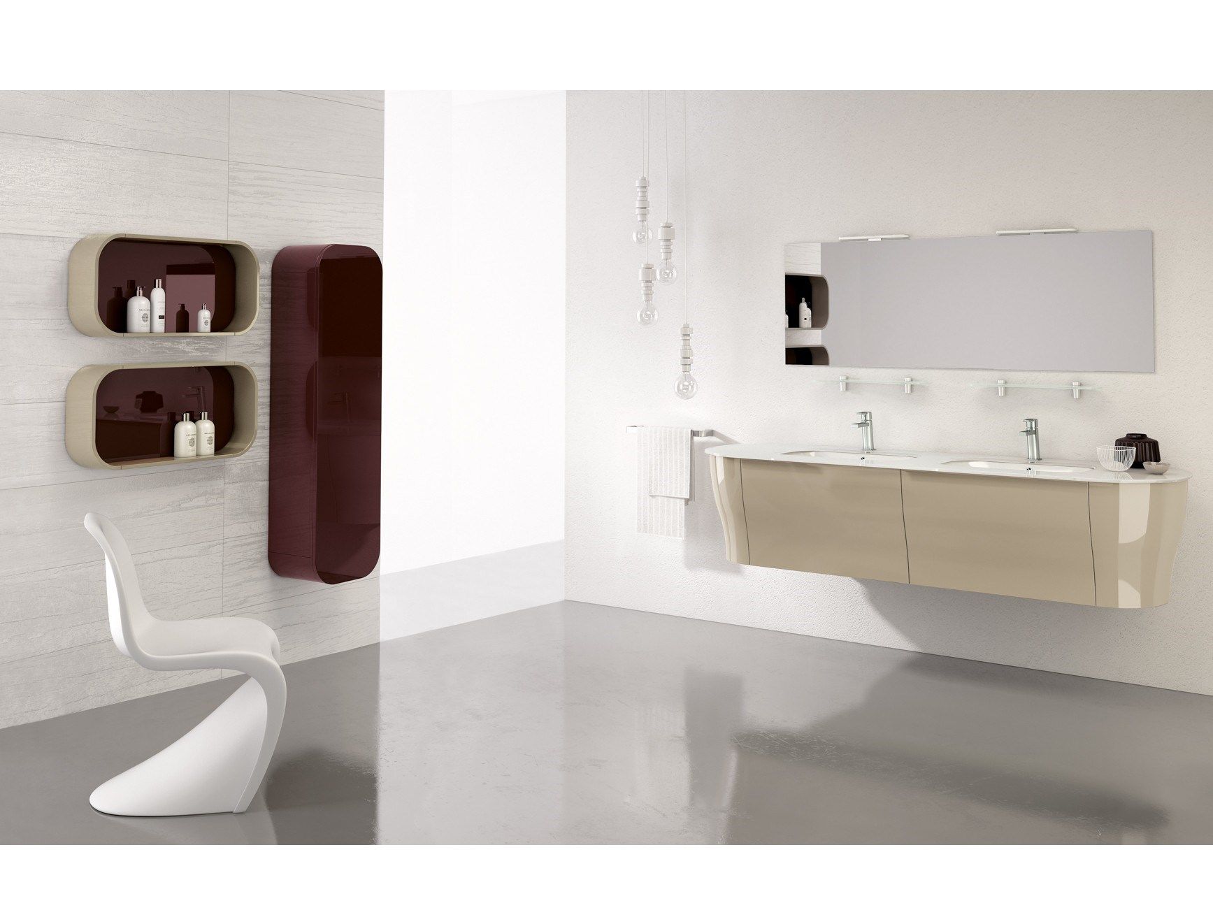 CALYPSO 09 by BMT - Mobile lavabo doppio con specchio
