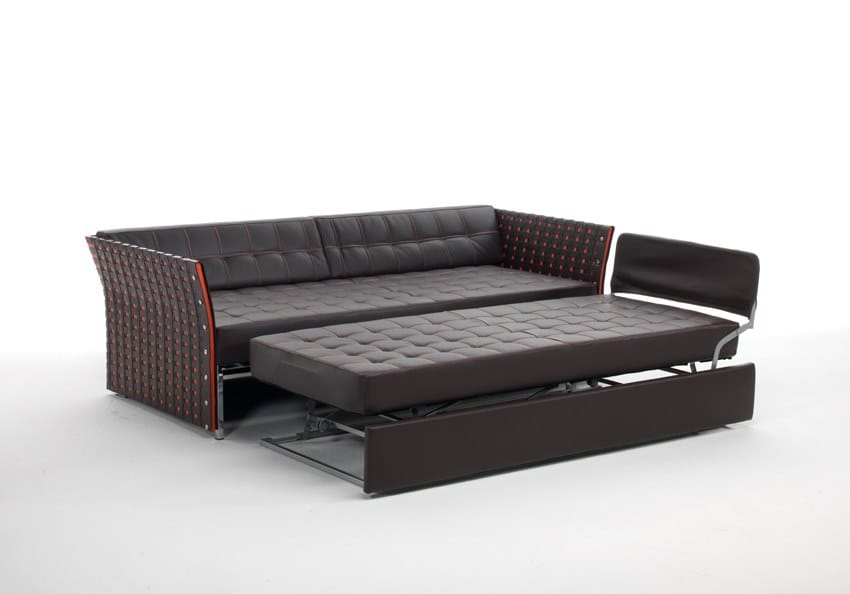 CANESTRO Leather sofa bed By Zani Collezione Poltrone
