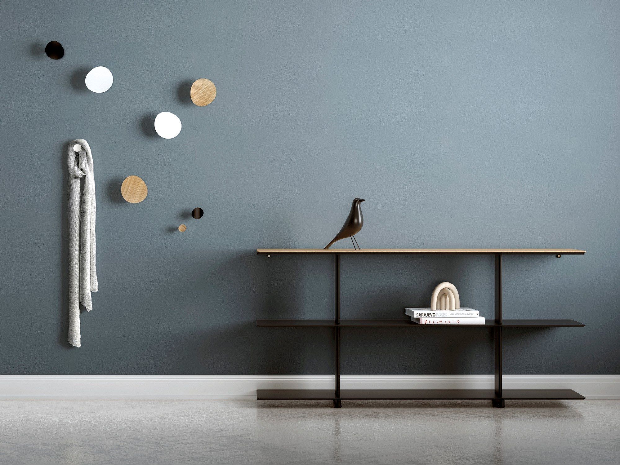 CANTHA by Systemtronic - Appendiabiti da parete in alluminio - 2