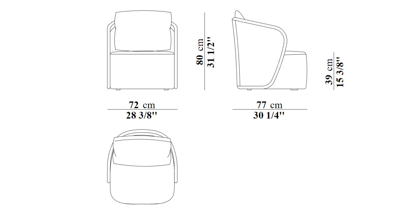 CASSOLA | Fauteuil avec accoudoirs Fauteuil en tissu avec accoudoirs By ...