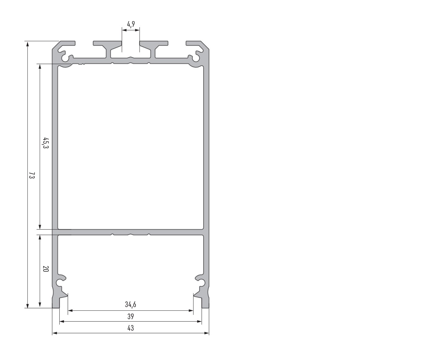 Led Module Profile Linear lighting profile for LED modules LUMINES CLARO By Lumines ...