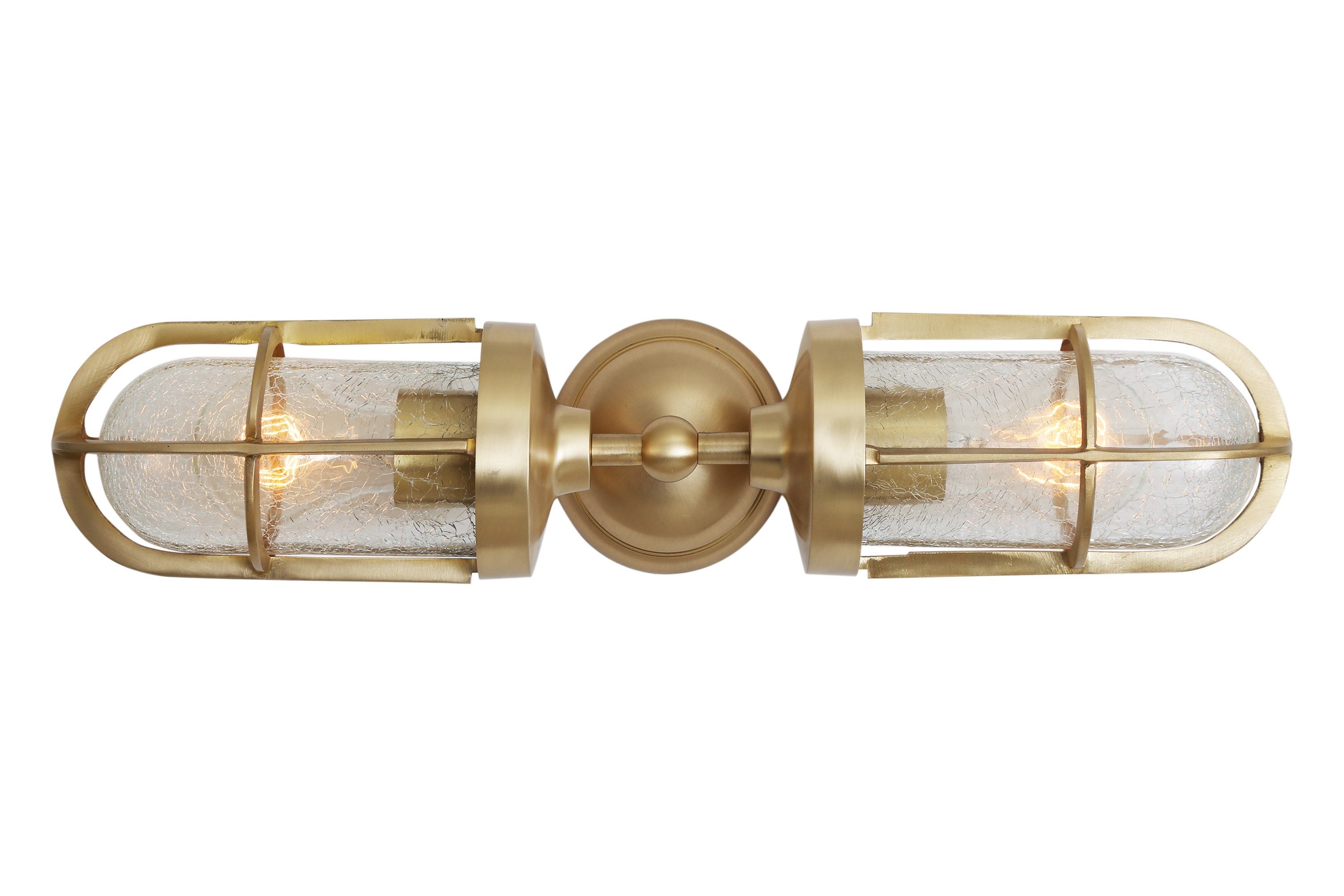 CLAYTON DOUBLE WELL GLASS WALL LIGHT By Mullan Lighting
