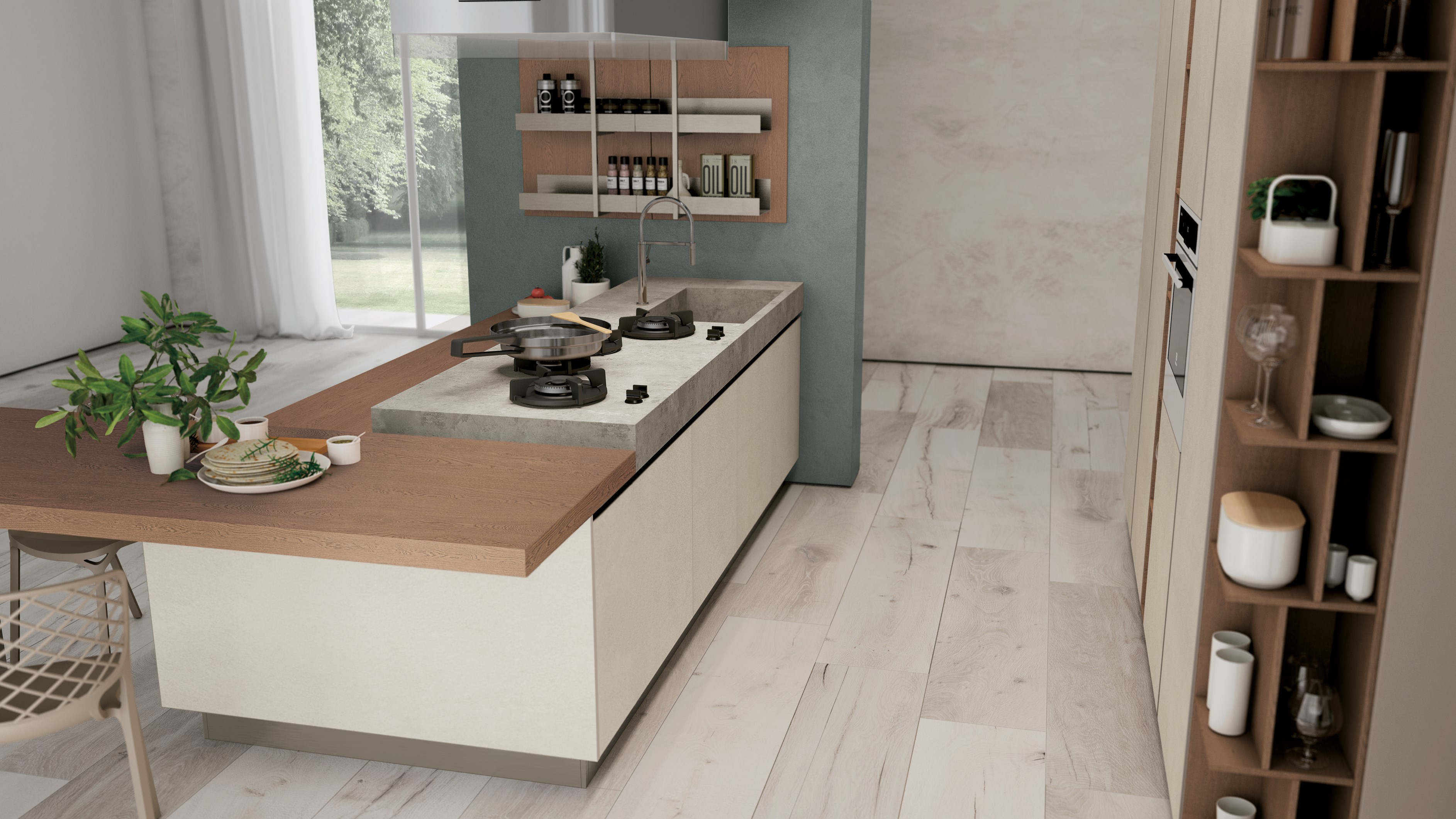 CLOVER Fitted kitchen By Cucine Lube | design Studio Ferriani