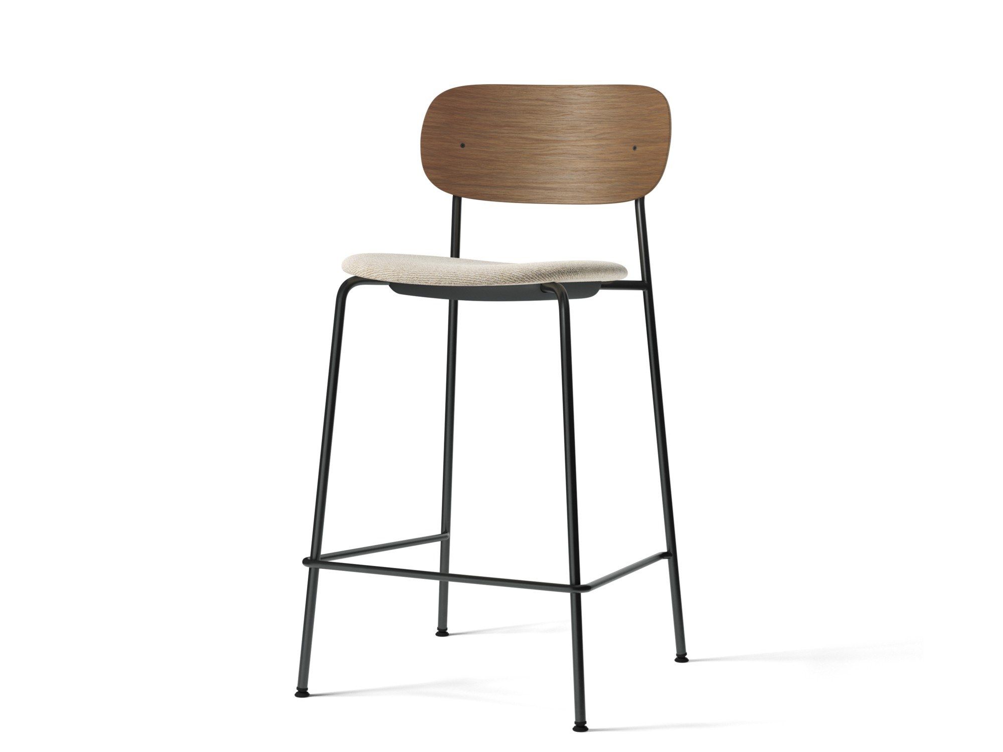 CO COUNTER/BAR CHAIR High wooden stool with integrated cushion By MENU