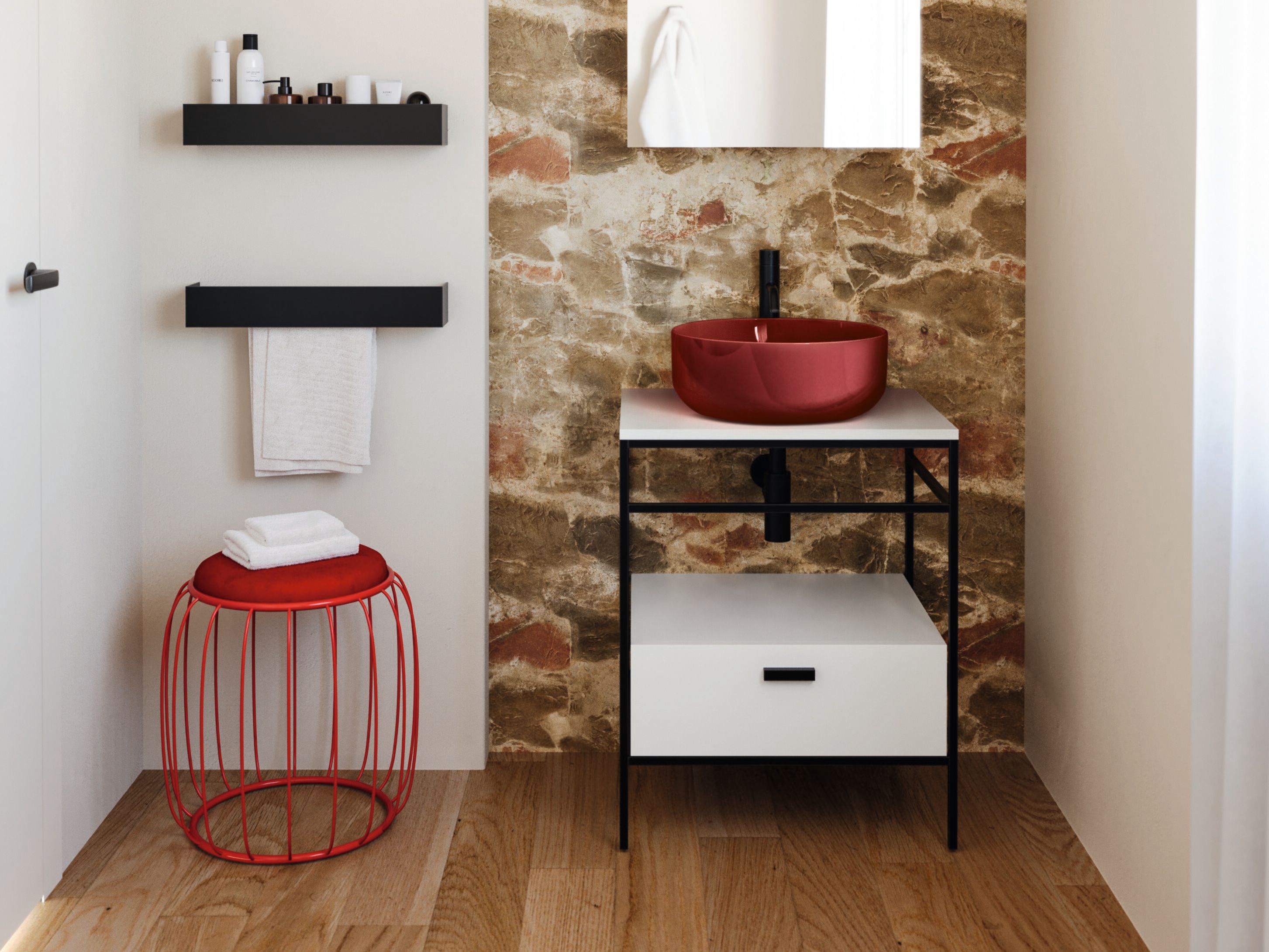 CIOTOLE by COLAVENE - Mobile lavabo da terra con cassetto