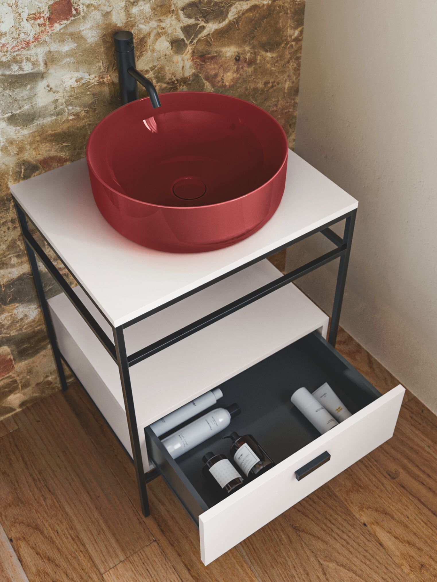 CIOTOLE by COLAVENE - Mobile lavabo da terra con cassetto - 2