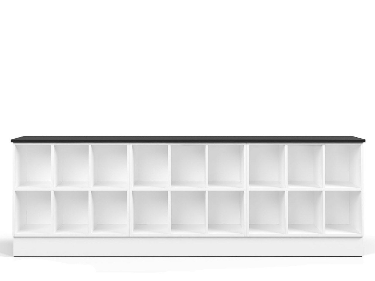 Open low laminate office shelving COMBILINE KOMBI SHELF By TreCe