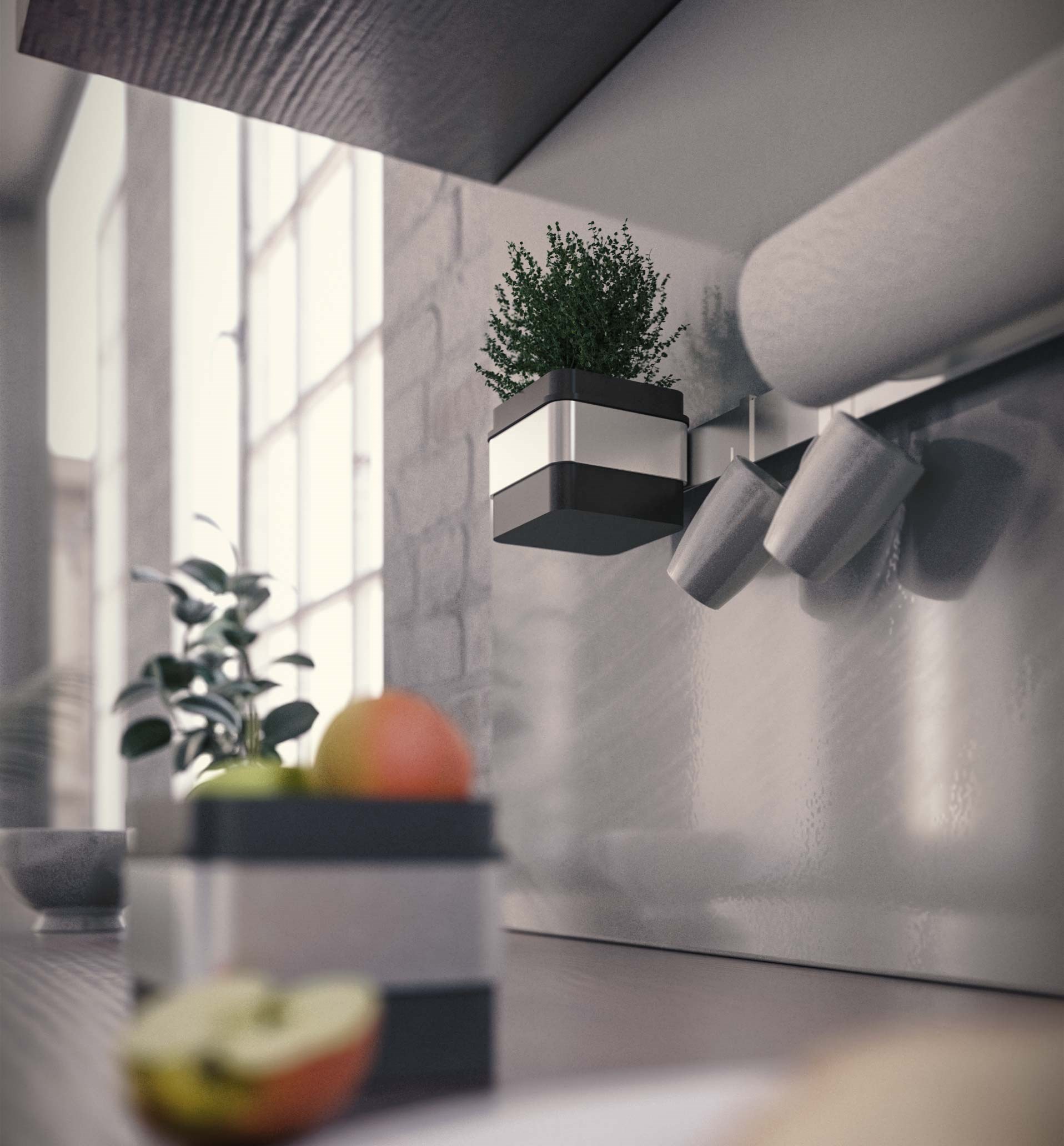 RedCall Grande Portautensili Da Cucina In Legno Massello Rustico - Organizer Da Banco Con 3 Scomparti Per Utensili E Spezie