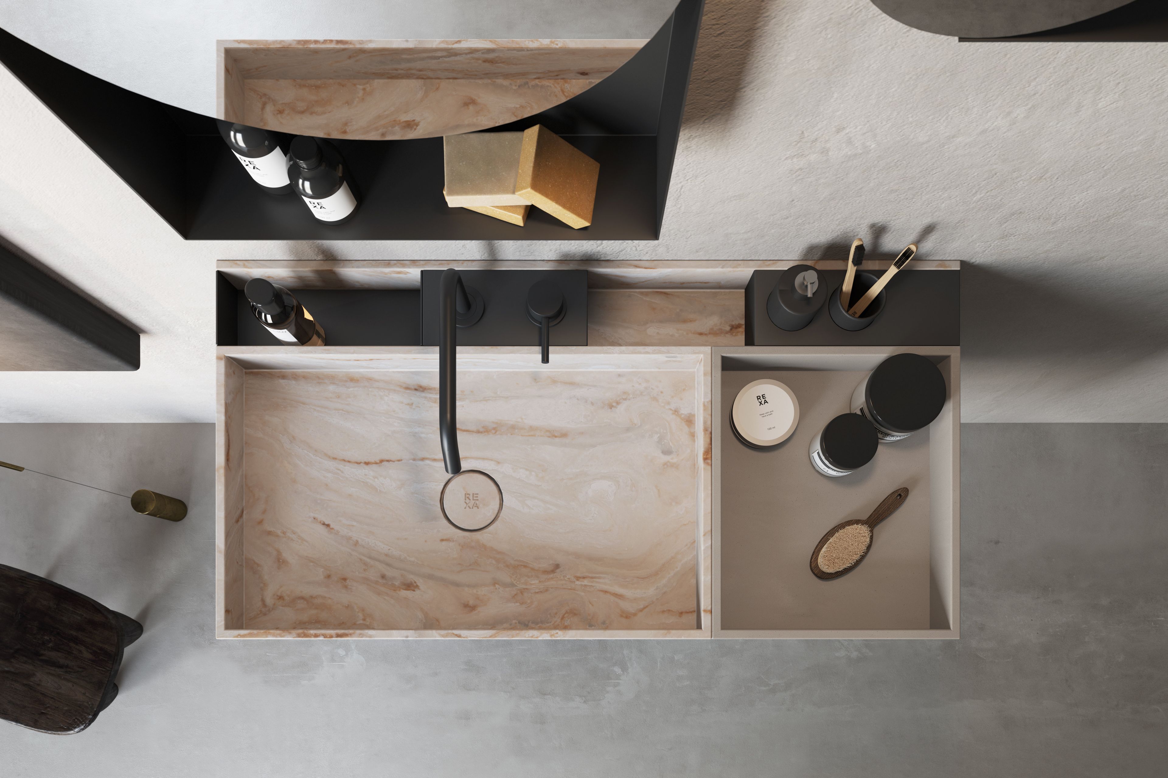 COMPACT LIVING - SET 5 by Rexa - Mobile lavabo sospeso - 5