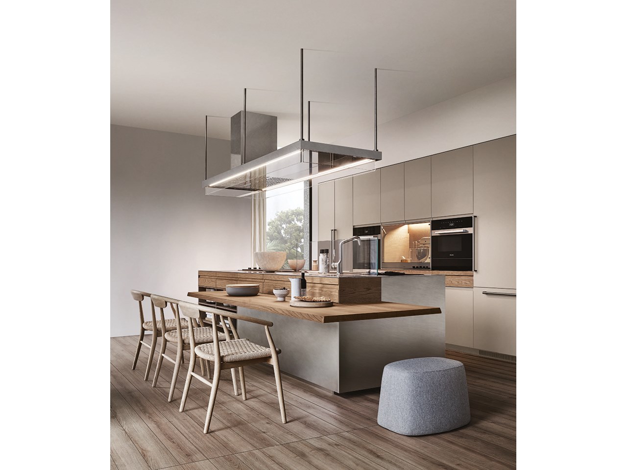 Cucina con isola e piano snack integrato CONVIVIUM - Arclinea - Edilportale