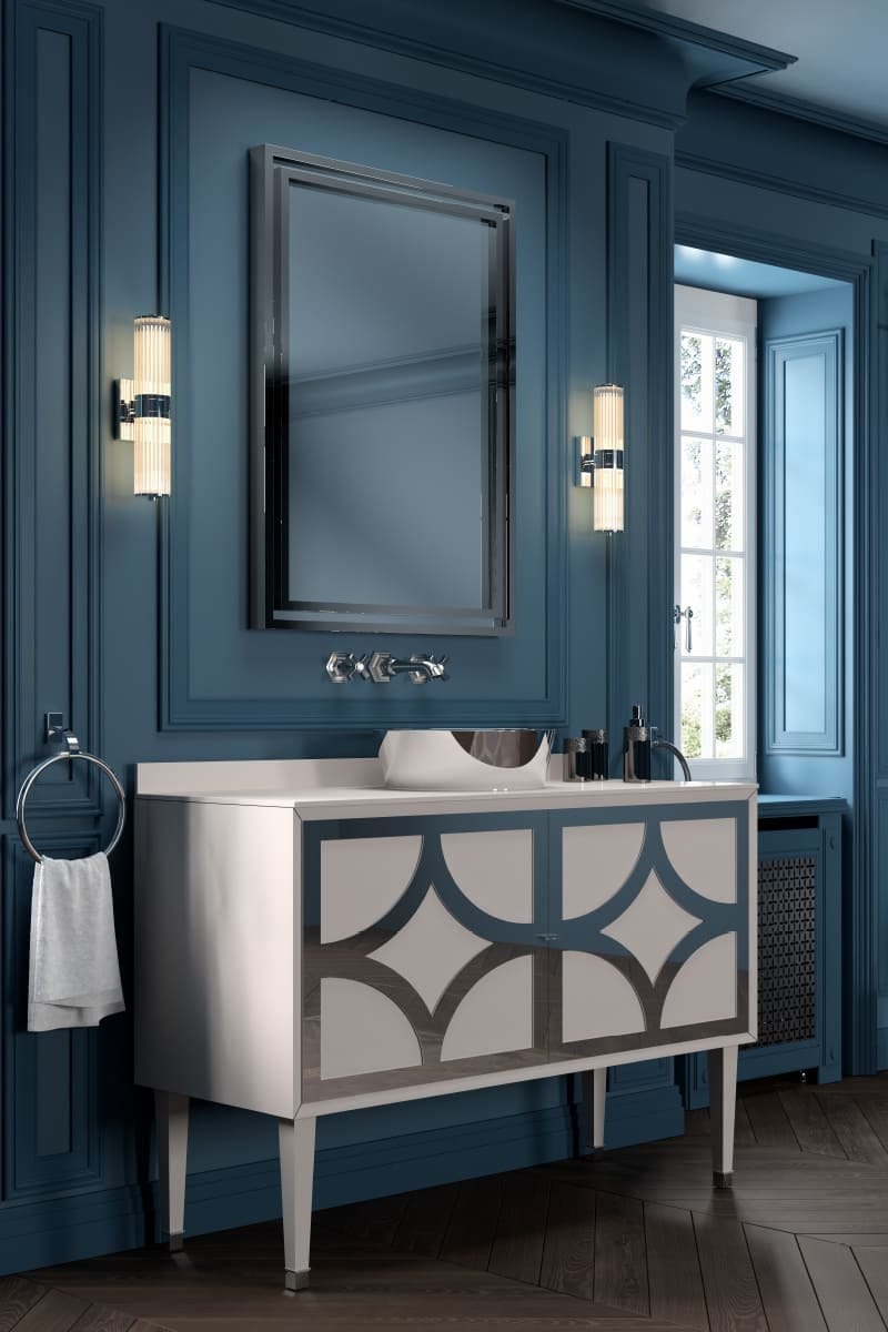 CORA 2A by Park Avenue - Mobile lavabo da terra singolo in legno con ante - 7