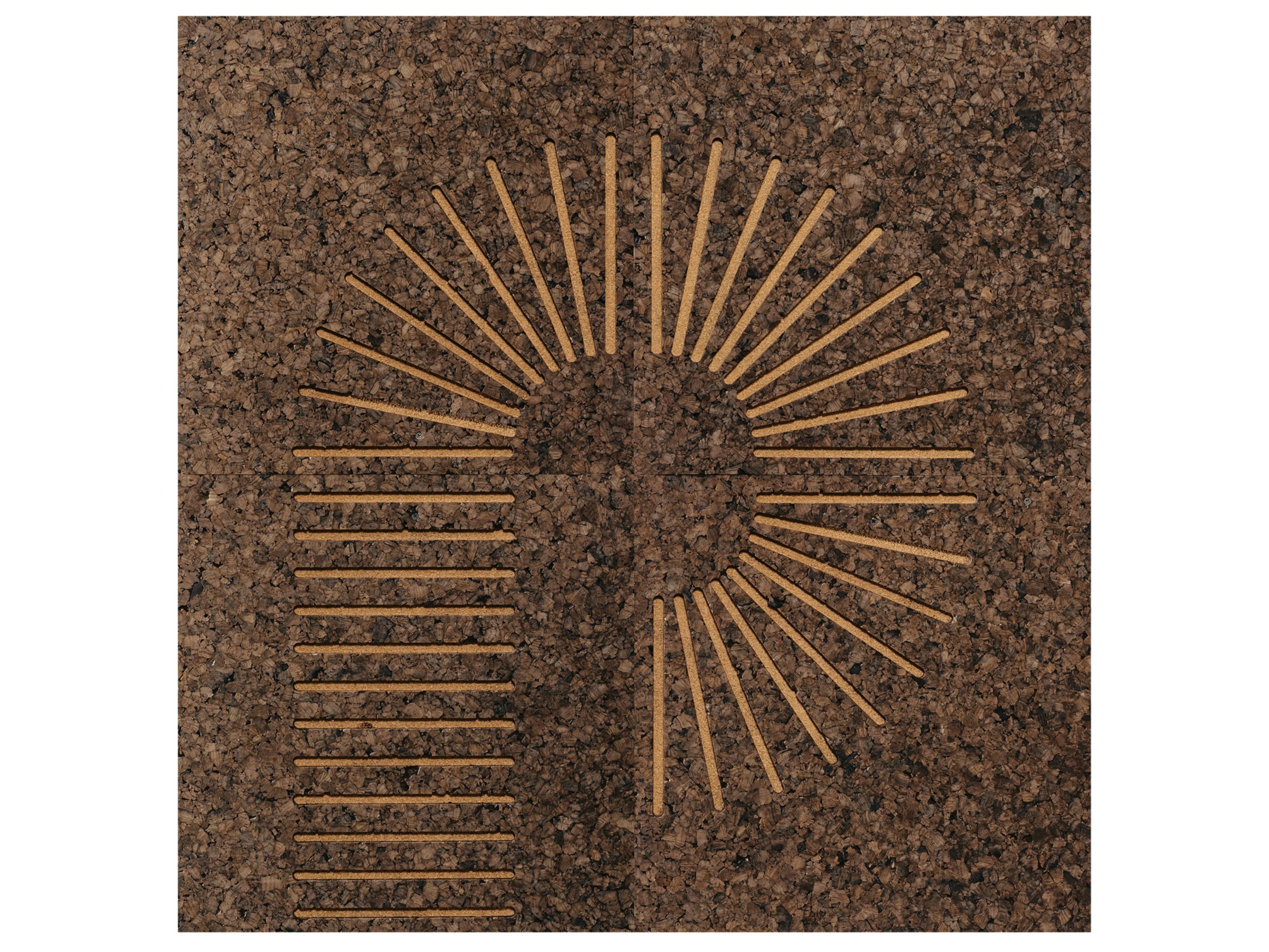 CORKBLACK ON WHITE Ecological fireproof cork wall tiles By GENCORK