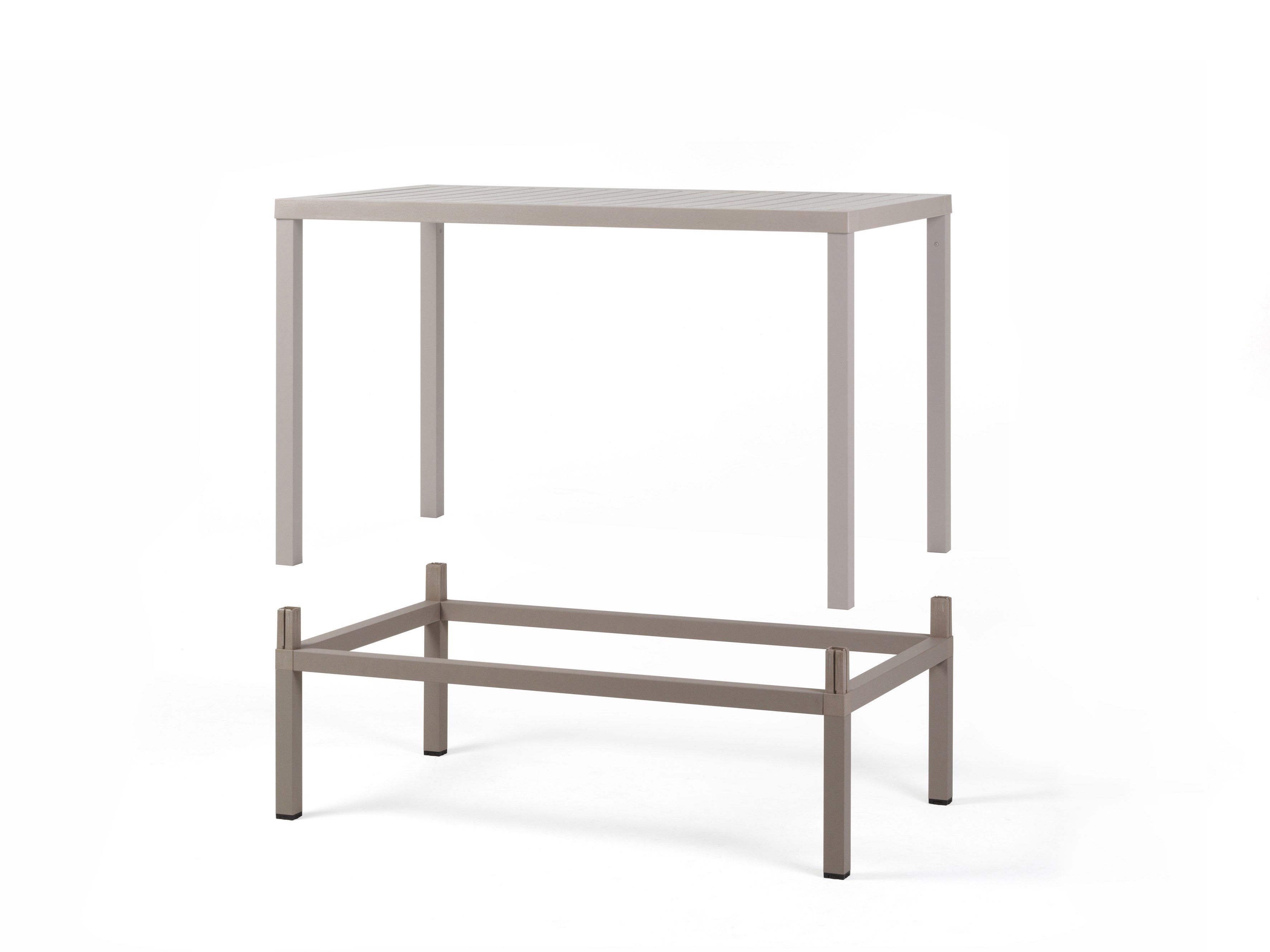 CUBE 120x70 by Nardi - Tavolo da giardino rettangolare in polipropilene/alluminio - 3