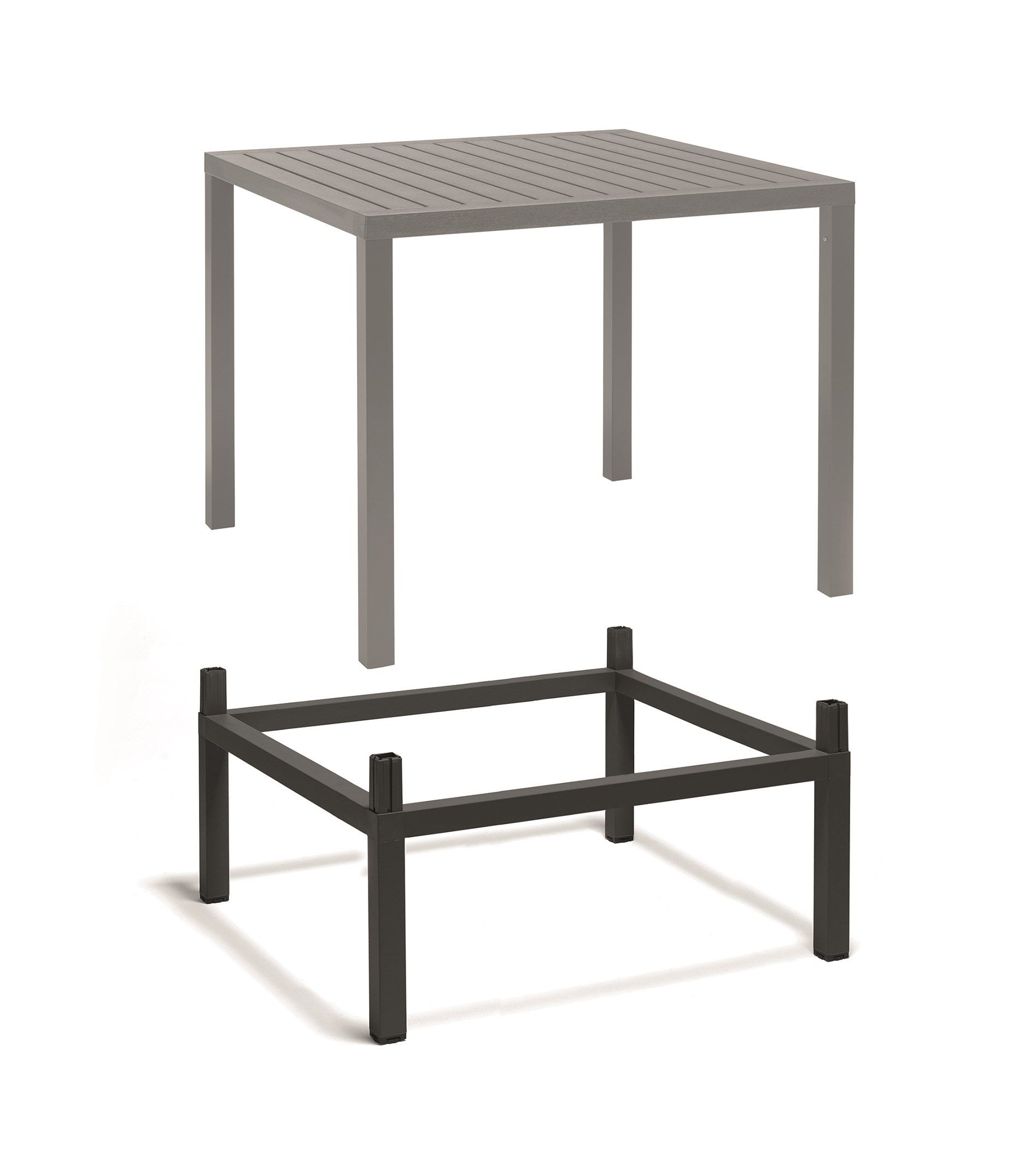 CUBE 80 by Nardi - Tavolo da giardino quadrato in polipropilene/alluminio - 5