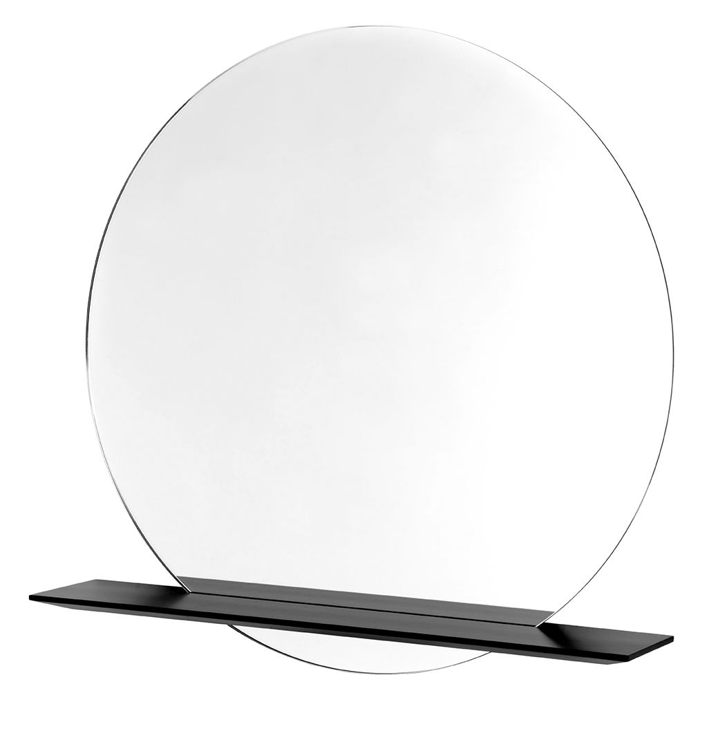 CUT Round wallmounted mirror with shelf By Schönbuch design Studio