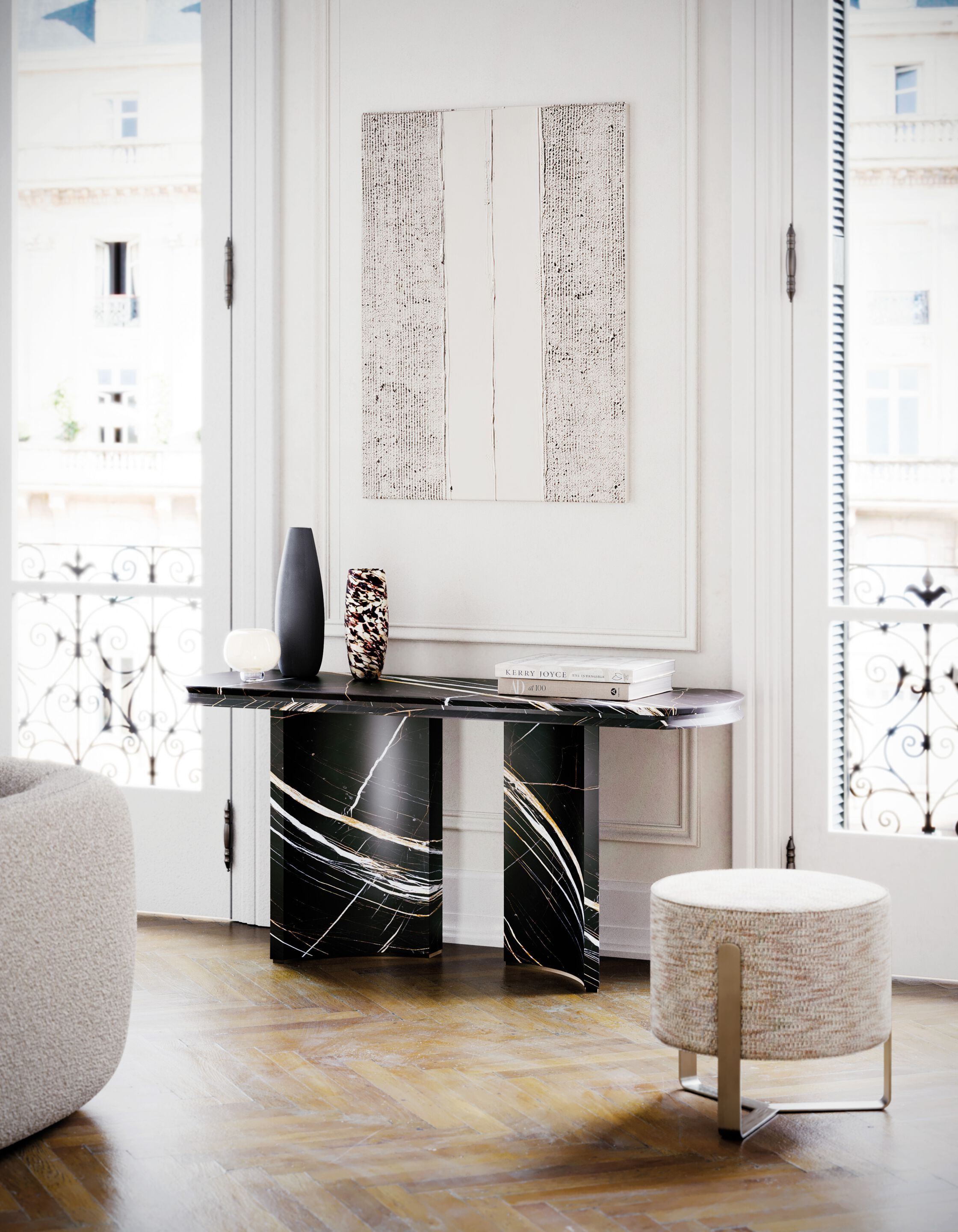 AUREA by Capital Collection - Sgabello basso in tessuto - 2