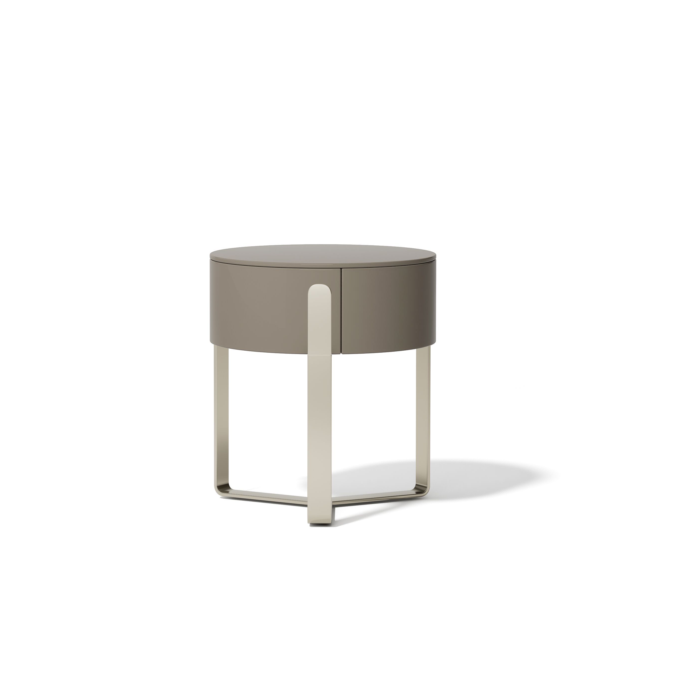 AUREA by Capital Collection - Comodino rotondo in legno con cassetti - 8