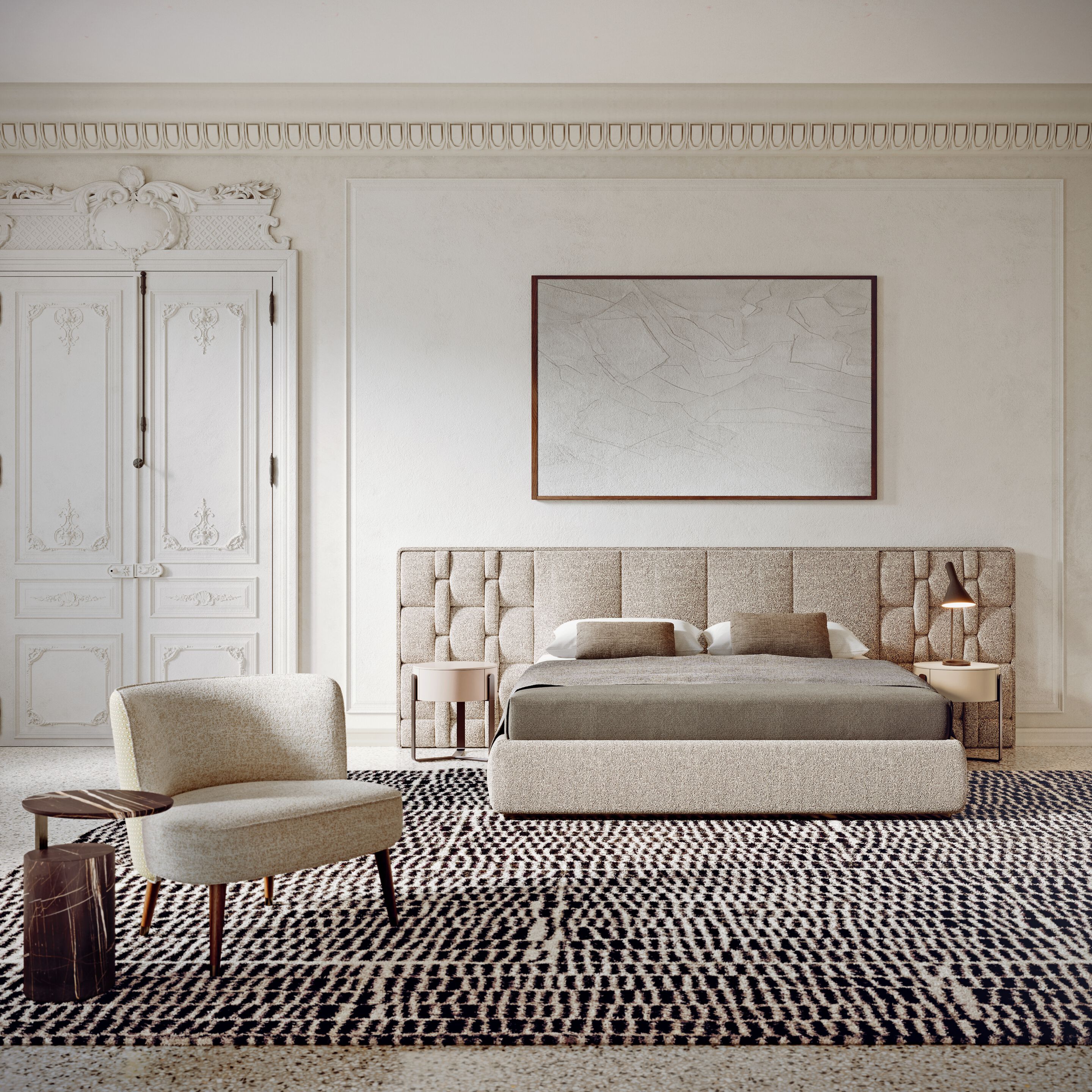 AUREA by Capital Collection - Comodino rotondo in legno con cassetti - 2