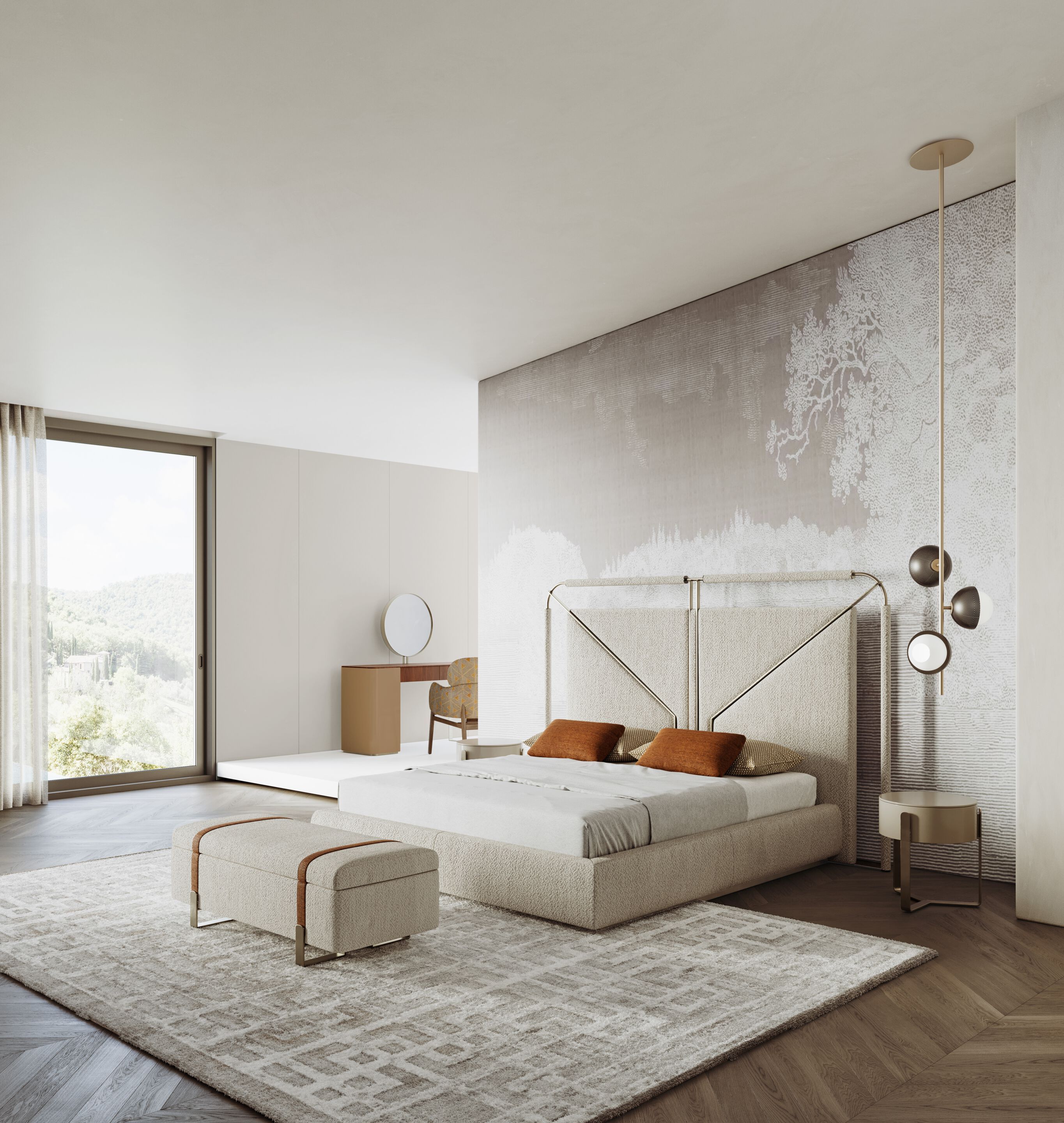 AUREA by Capital Collection - Comodino rotondo in legno con cassetti - 4