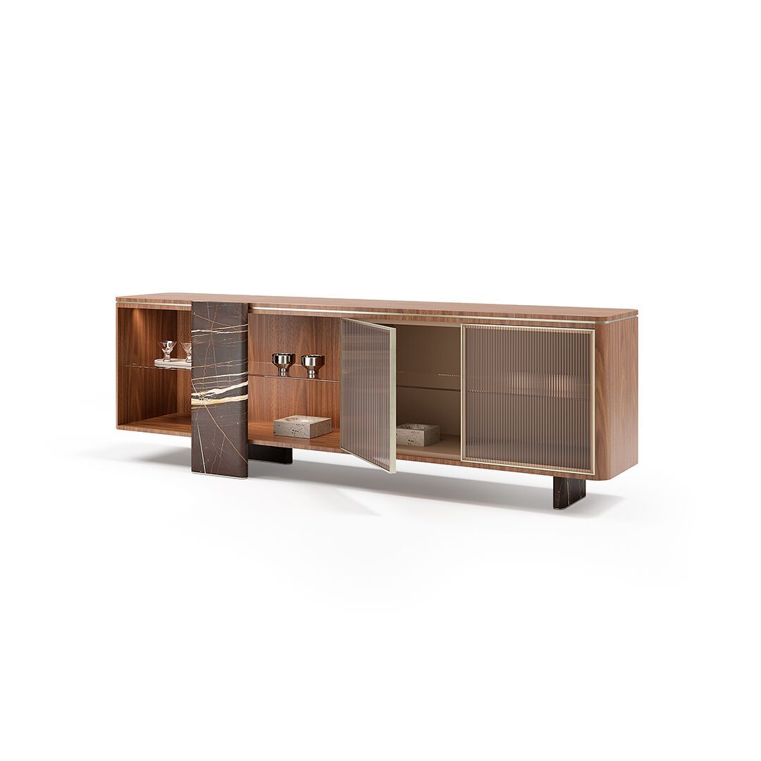 AURELIA by Capital Collection - Madia in legno e vetro con ante a battente - 11