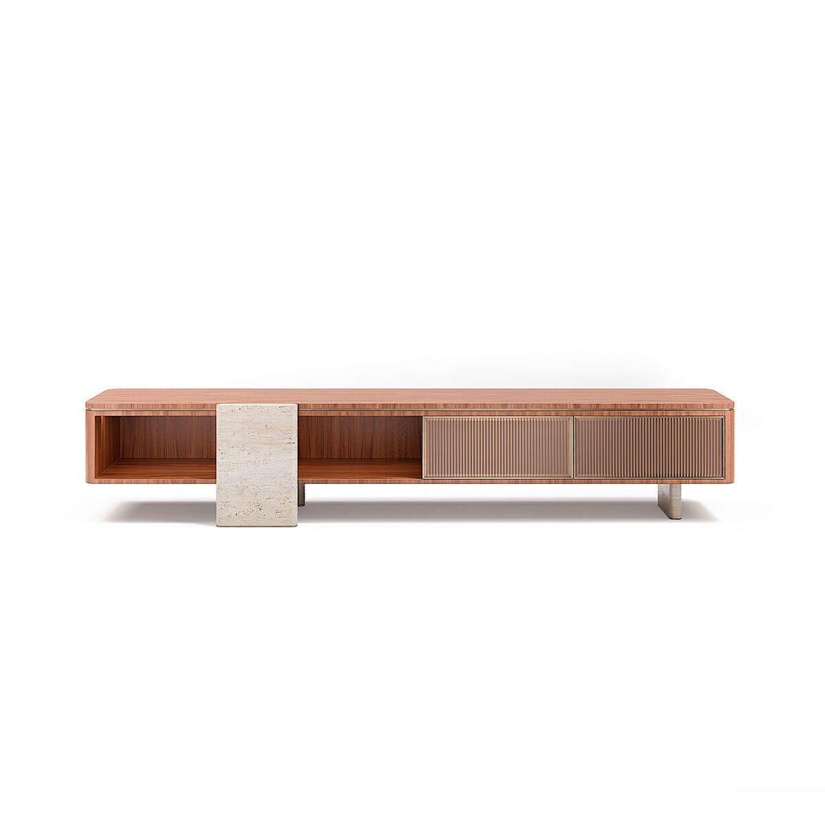 AURELIA by Capital Collection - Mobile TV basso in legno e vetro con cassetti - 17