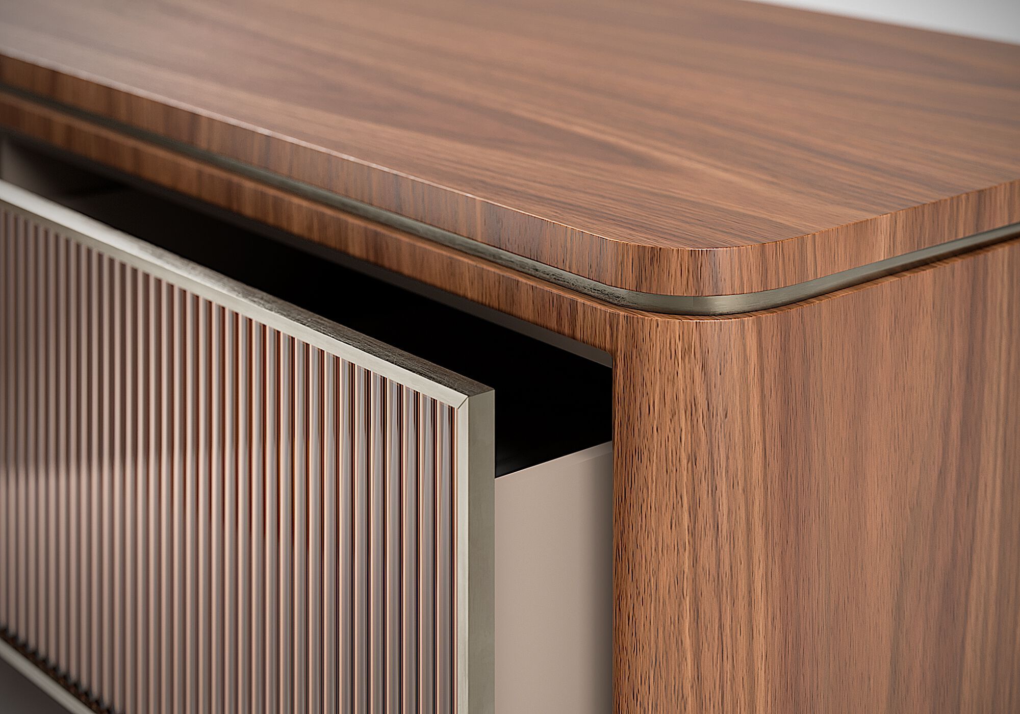 AURELIA by Capital Collection - Mobile TV basso in legno e vetro con cassetti - 23