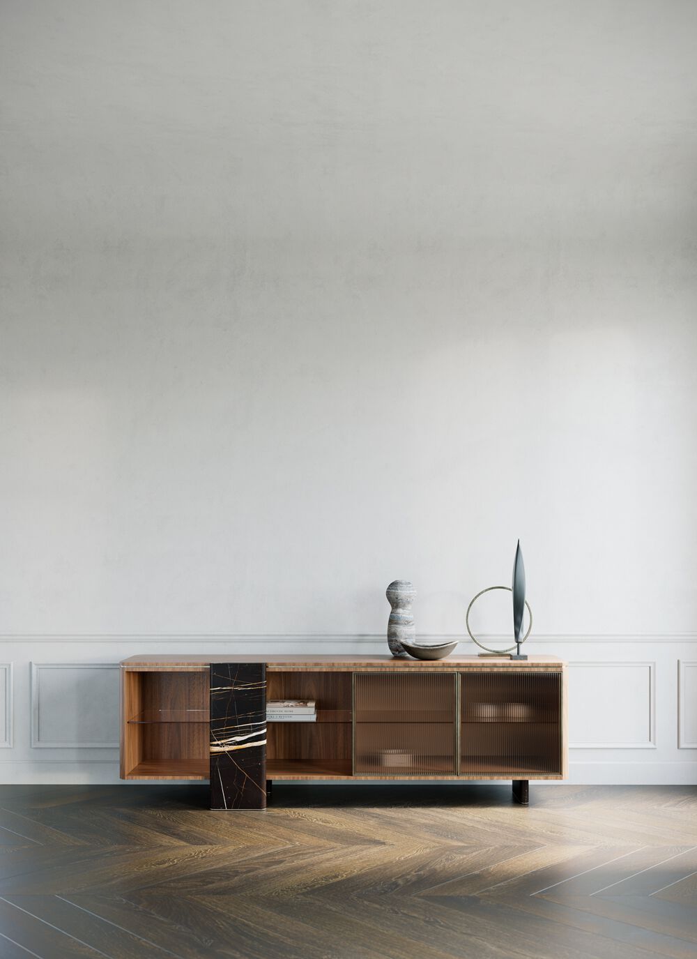 AURELIA by Capital Collection - Madia in legno e vetro con ante a battente - 24