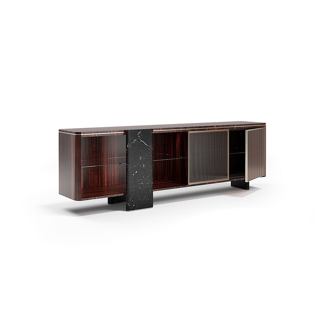 AURELIA by Capital Collection - Madia in legno e vetro con ante a battente - 9