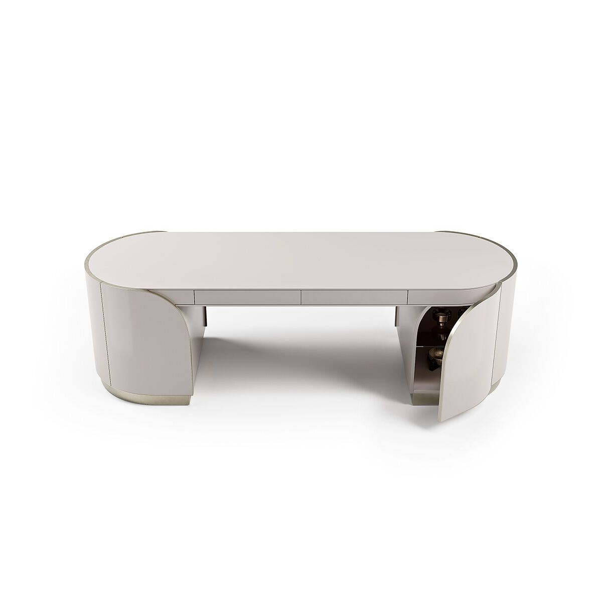 DUNA PLUS by Capital Collection - Scrivania in pelle con cassetti - 22