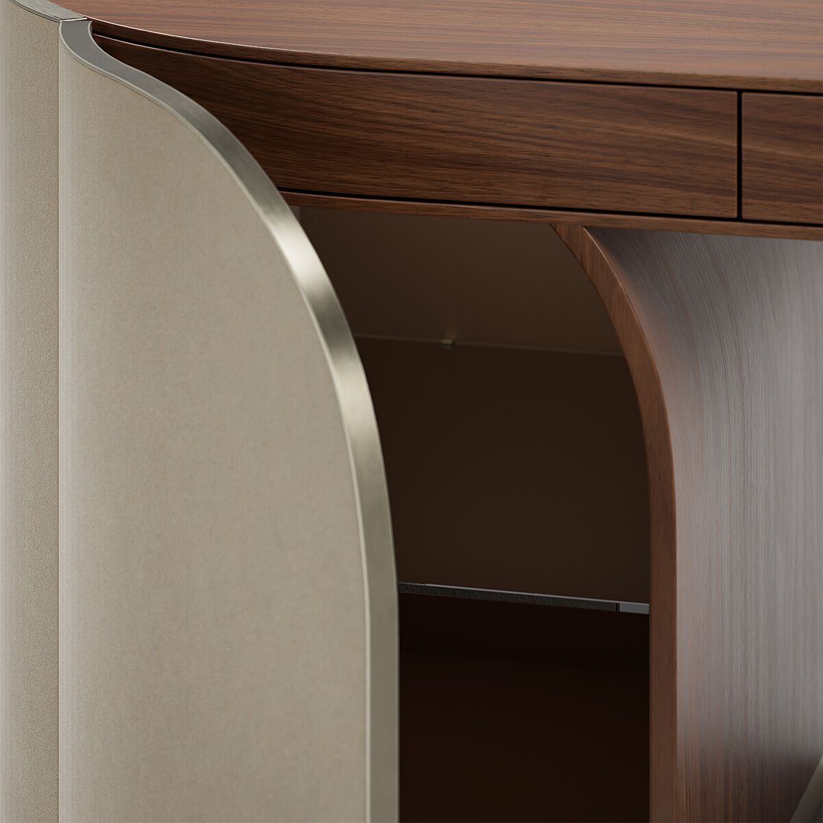 DUNA PLUS by Capital Collection - Scrivania in pelle con cassetti - 4