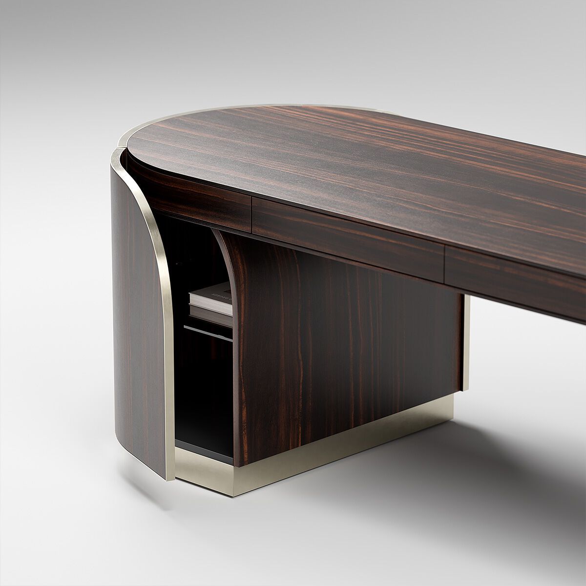 DUNA PLUS by Capital Collection - Scrivania in pelle con cassetti - 5