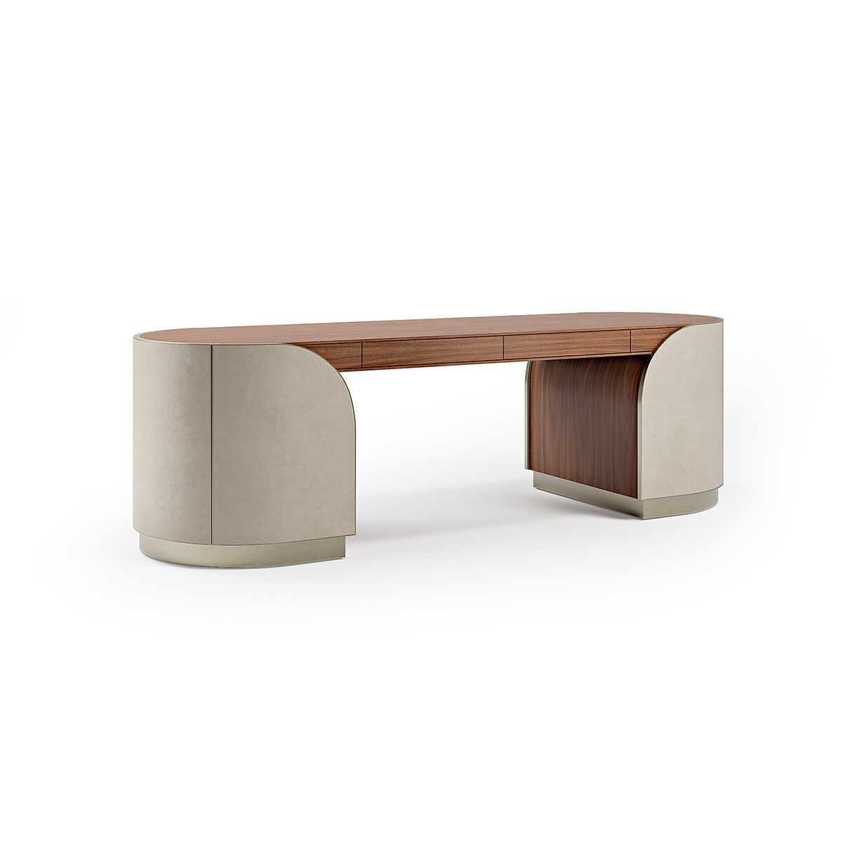 DUNA PLUS by Capital Collection - Scrivania in pelle con cassetti - 14