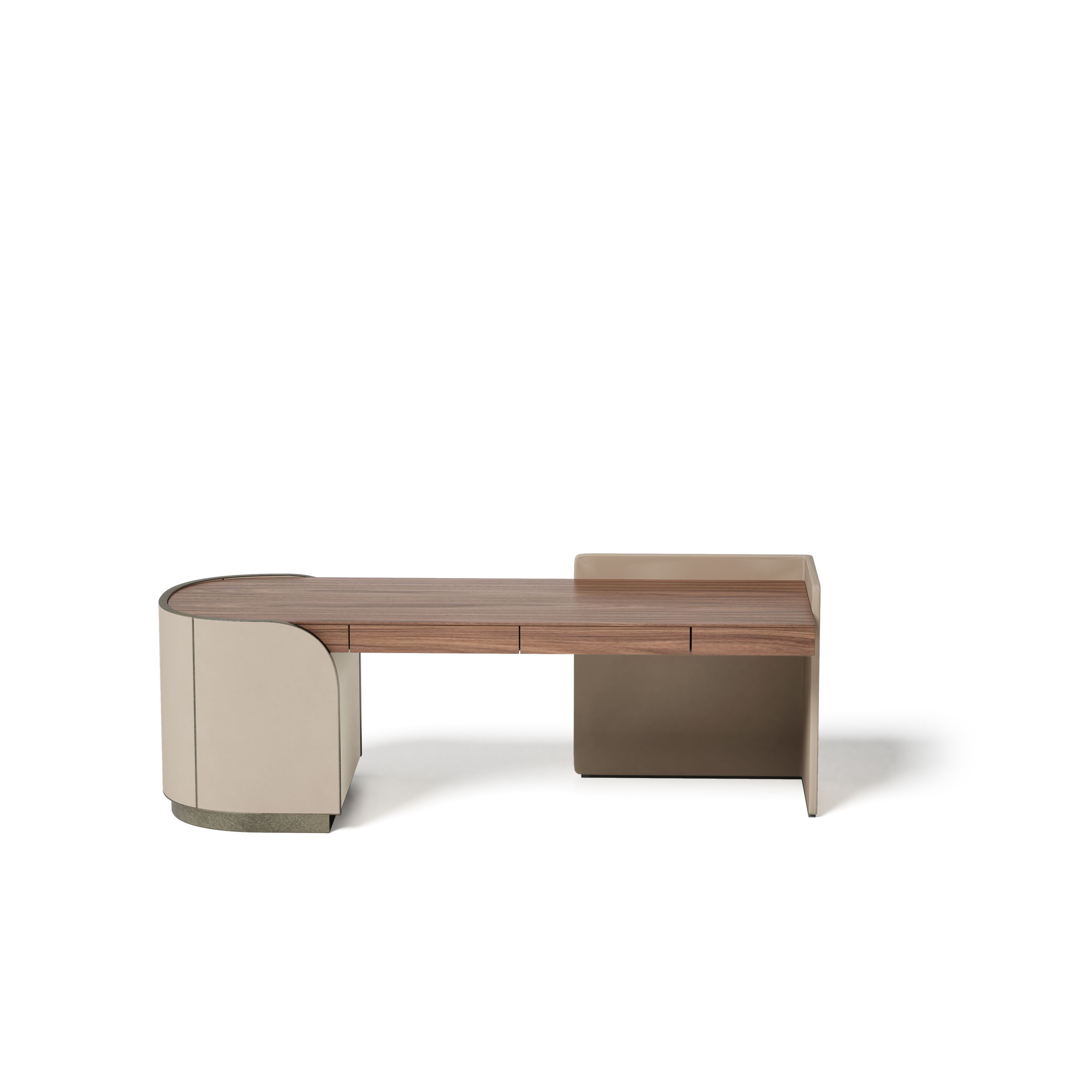 DUNA by Capital Collection - Scrivania in pelle con cassetti - 8