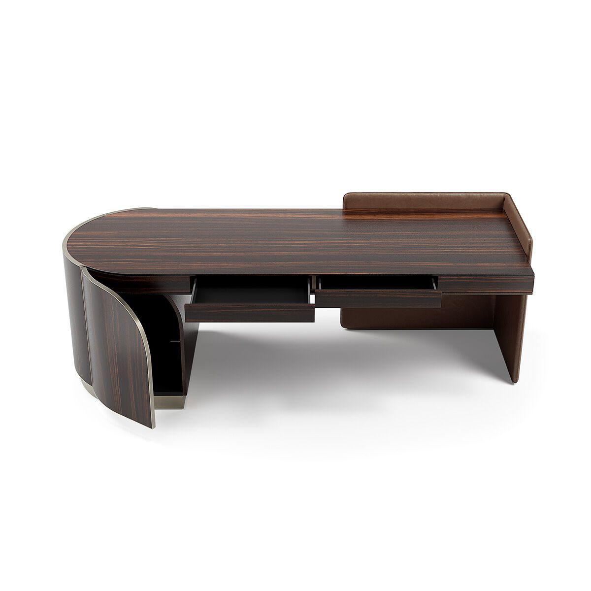 DUNA by Capital Collection - Scrivania in pelle con cassetti - 11