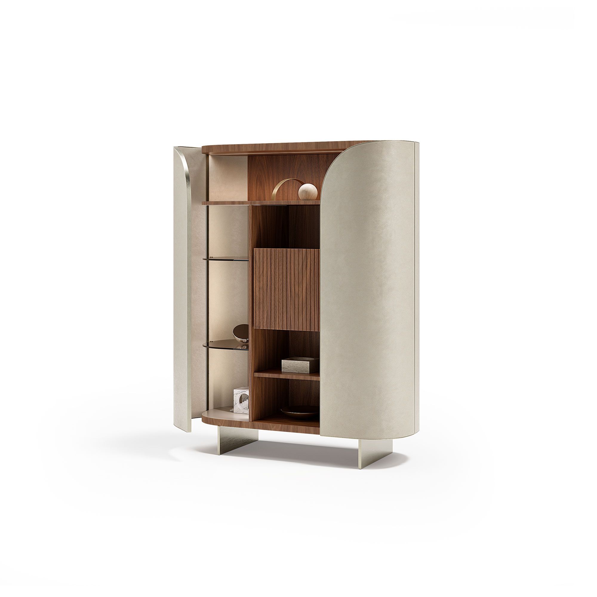 DUNA by Capital Collection - Credenza in pelle con ante a battente - 12
