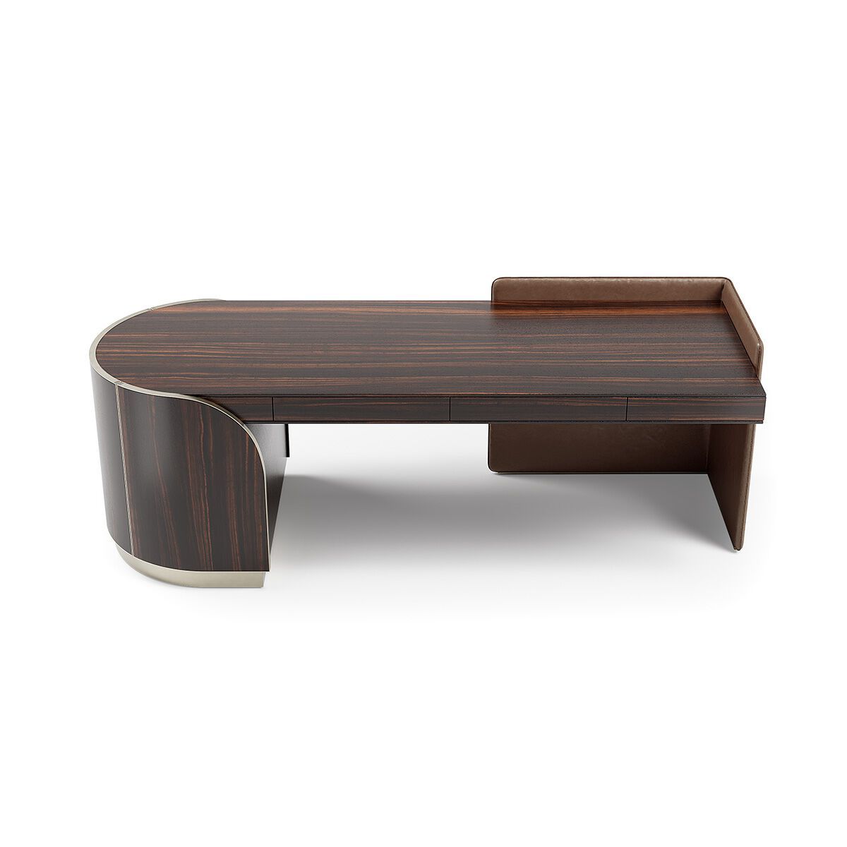 DUNA by Capital Collection - Scrivania in pelle con cassetti - 12