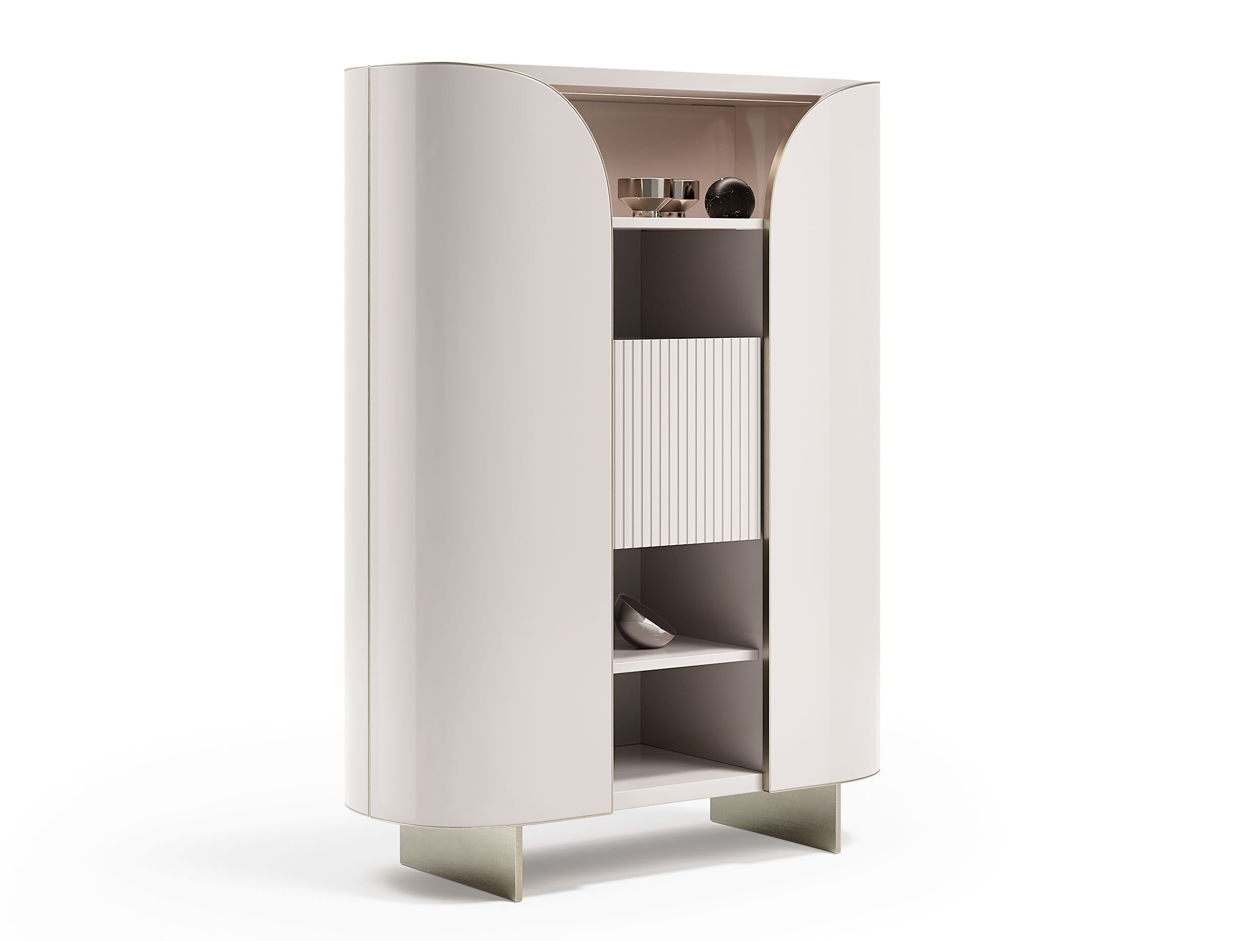 DUNA by Capital Collection - Credenza in pelle con ante a battente