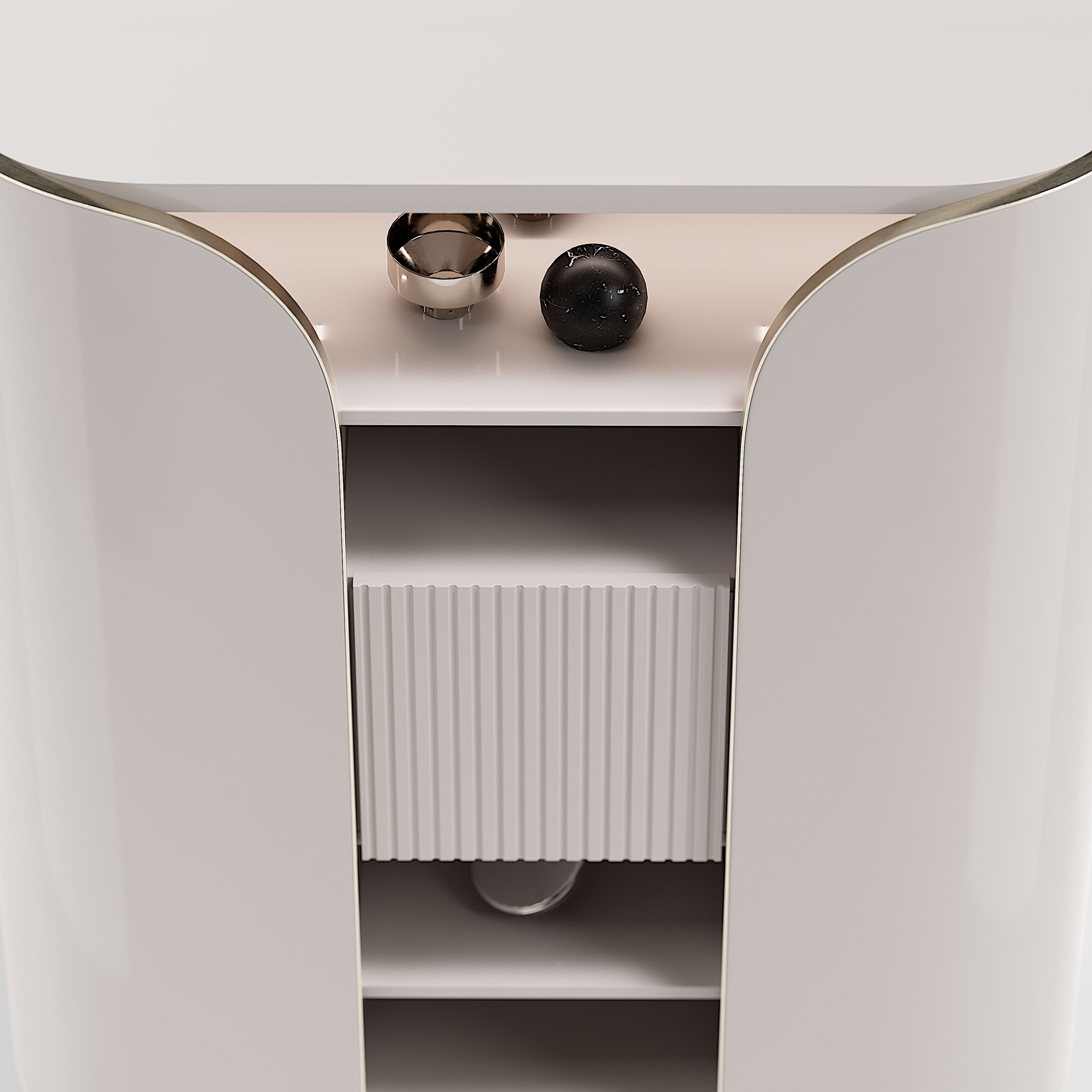 DUNA by Capital Collection - Credenza in pelle con ante a battente - 7