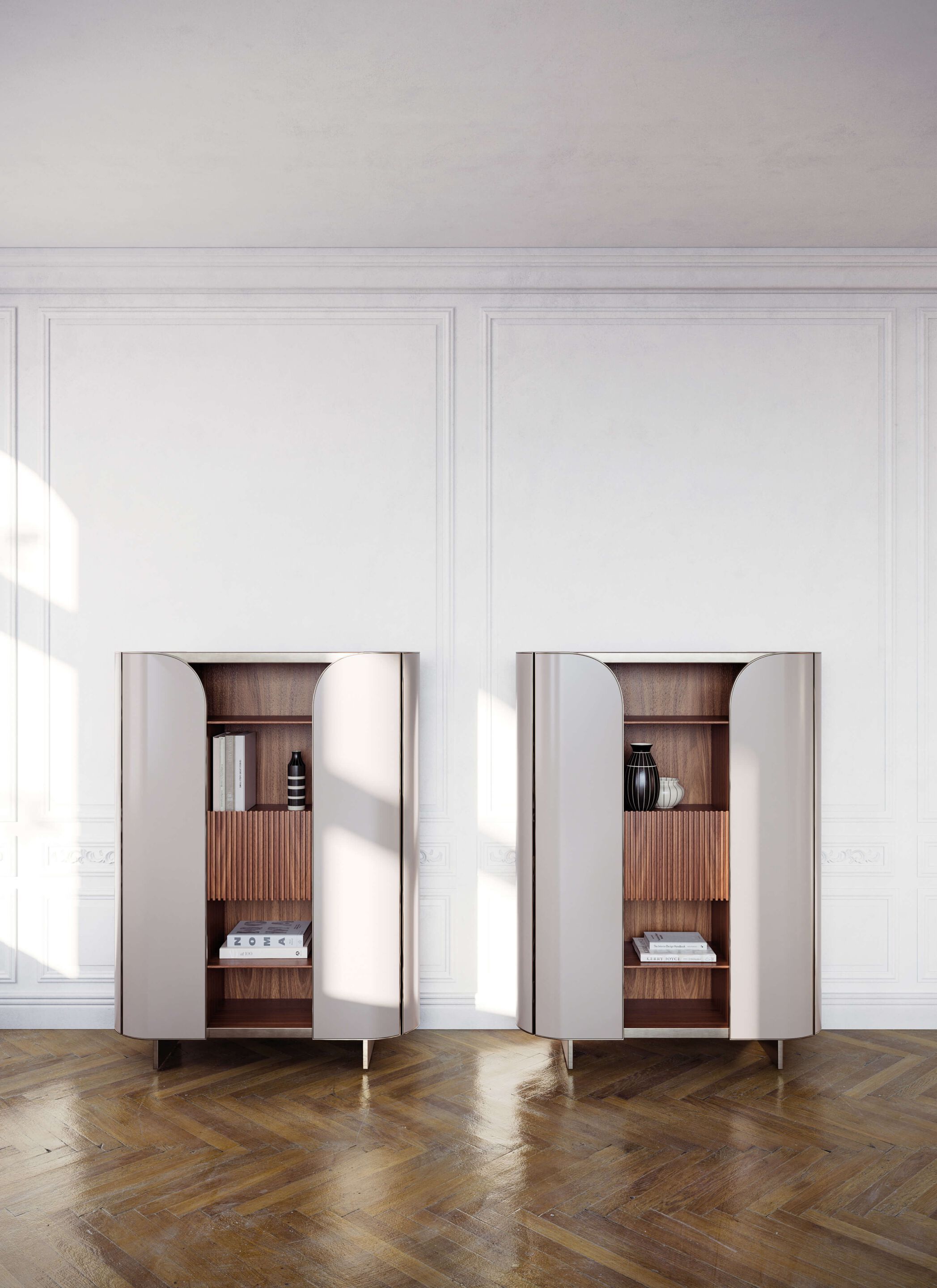 DUNA by Capital Collection - Credenza in pelle con ante a battente - 4