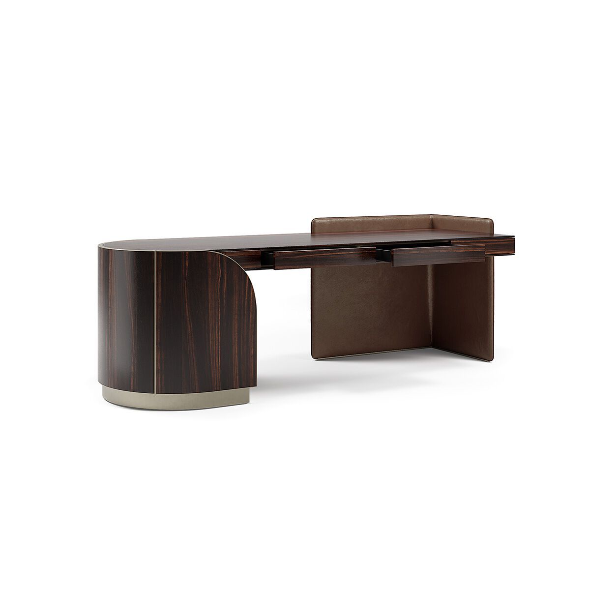 DUNA by Capital Collection - Scrivania in pelle con cassetti - 9