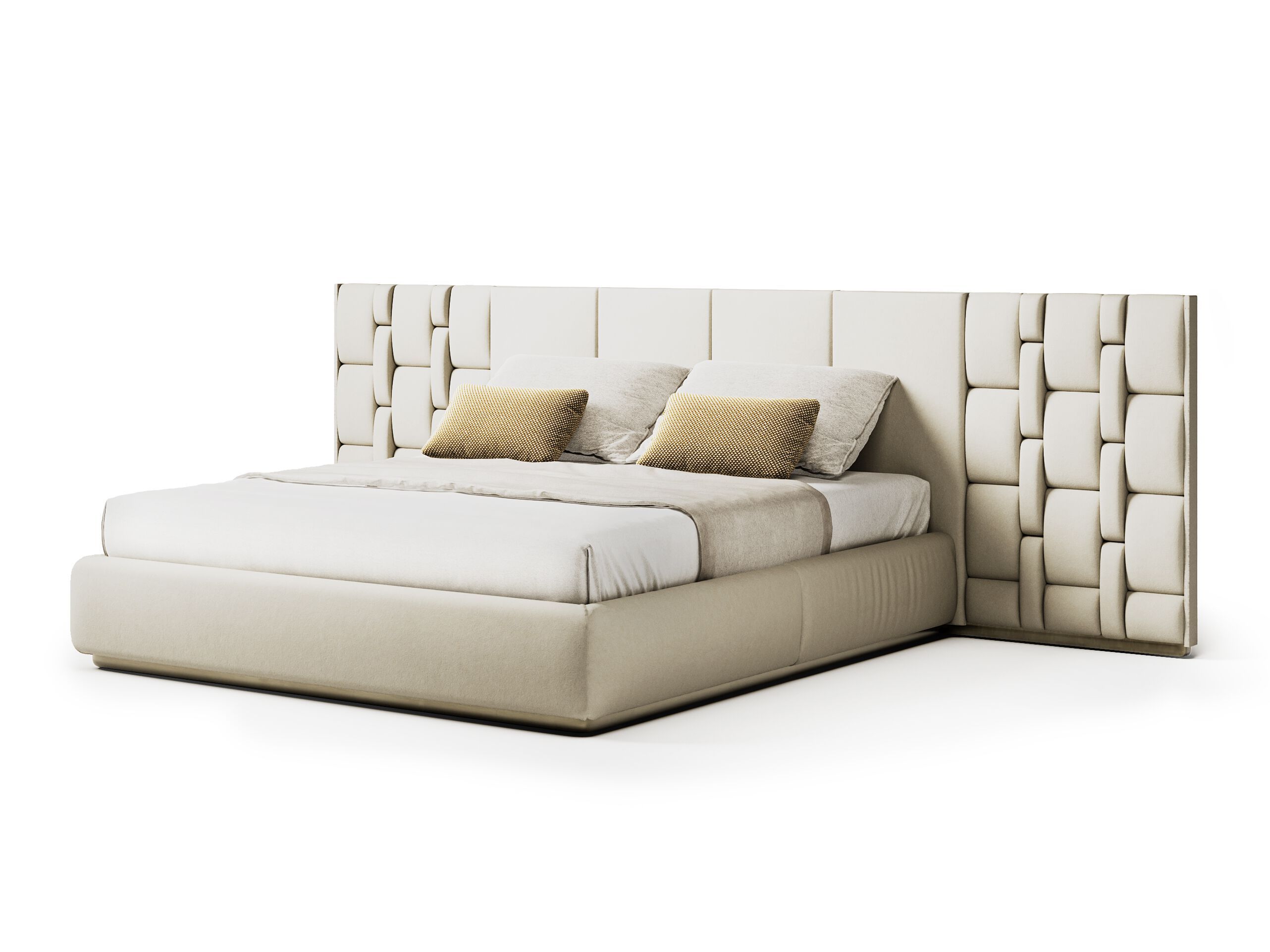 JUBILEE PLUS XL by Capital Collection - Letto king size in pelle con testiera imbottita