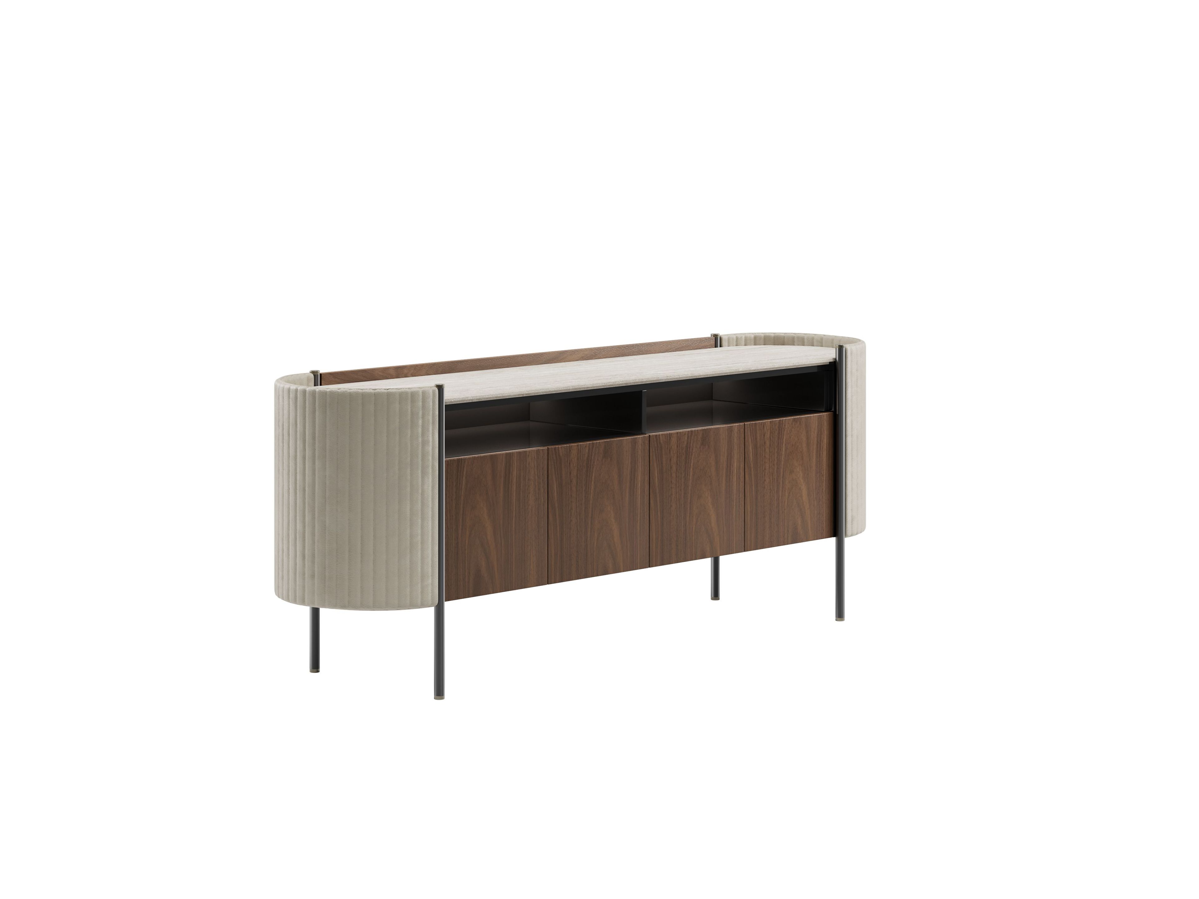 KARIN by Capital Collection - Madia in legno con piano in marmo e ante a battente - 4