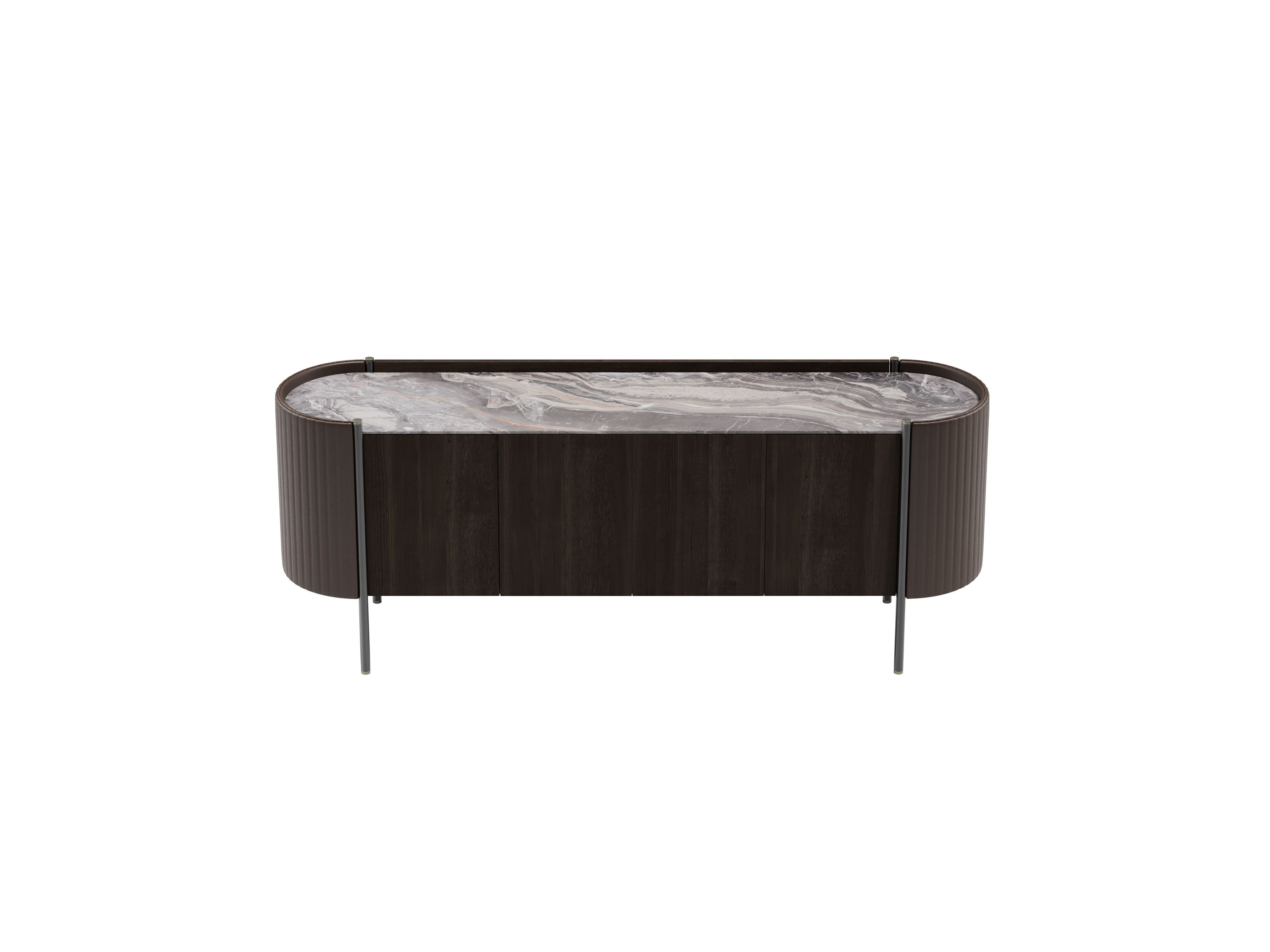 KARIN by Capital Collection - Madia in legno con piano in marmo e ante a battente - 14