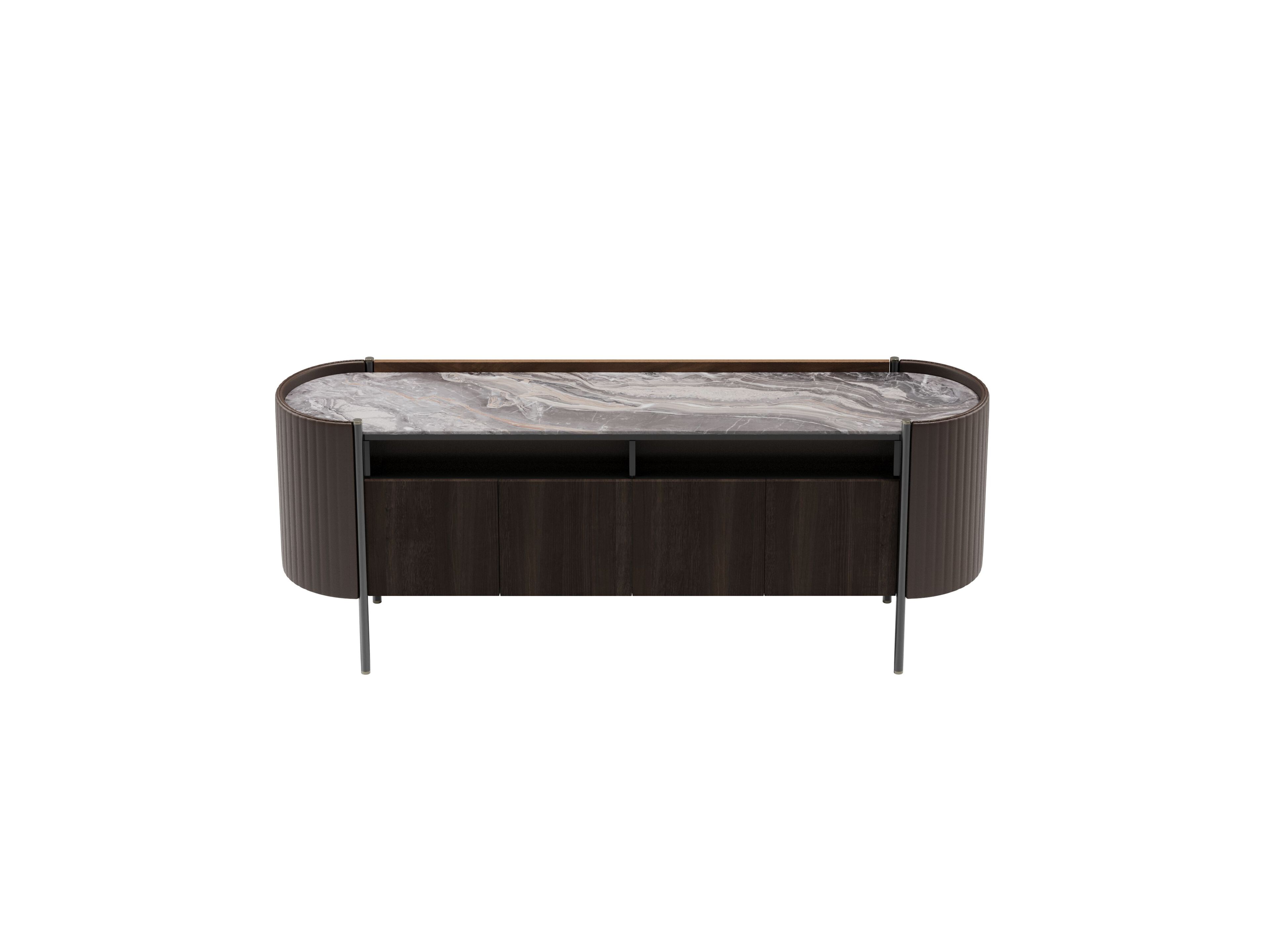 KARIN by Capital Collection - Madia in legno con piano in marmo e ante a battente - 10