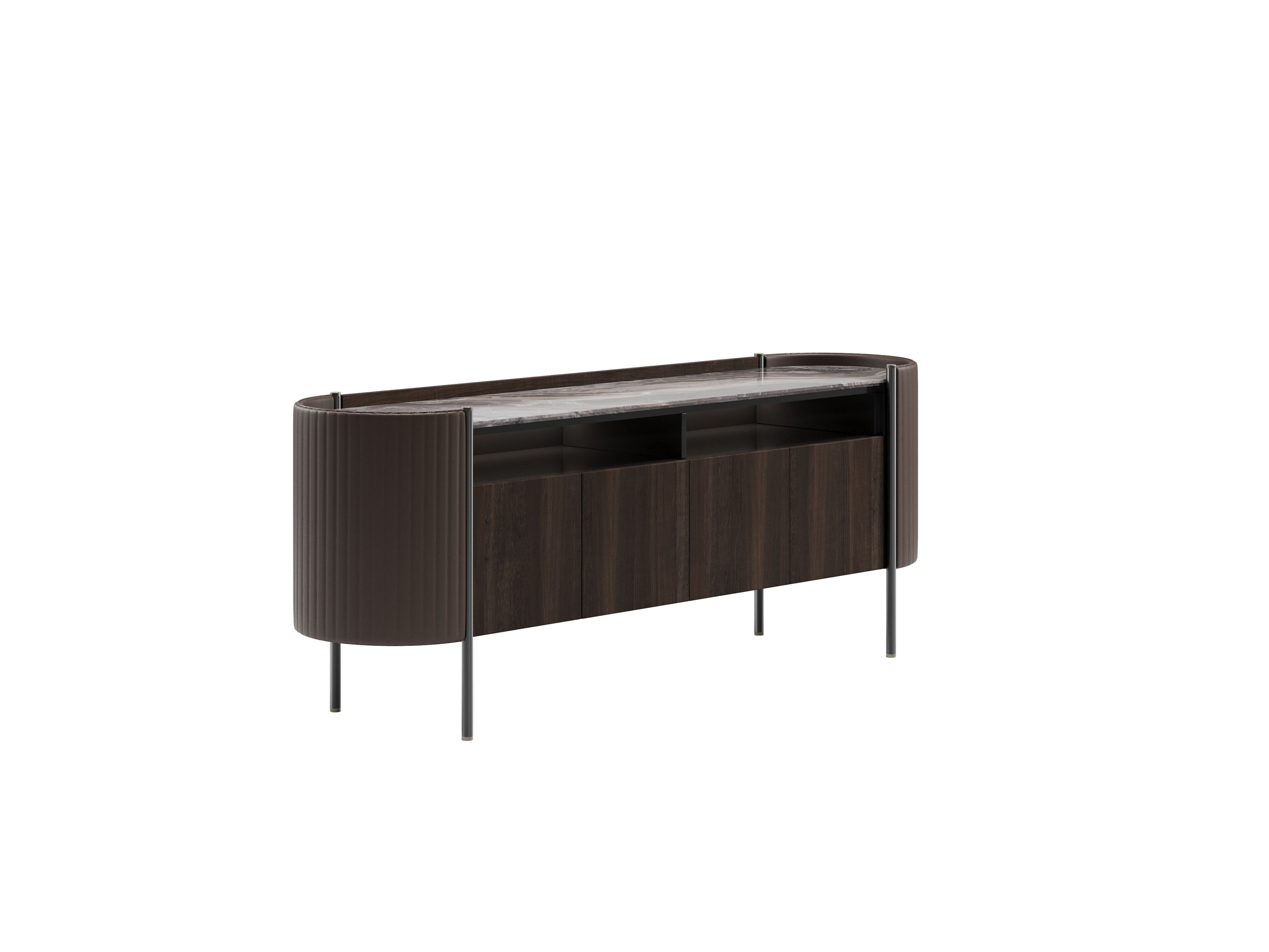 KARIN by Capital Collection - Madia in legno con piano in marmo e ante a battente - 11