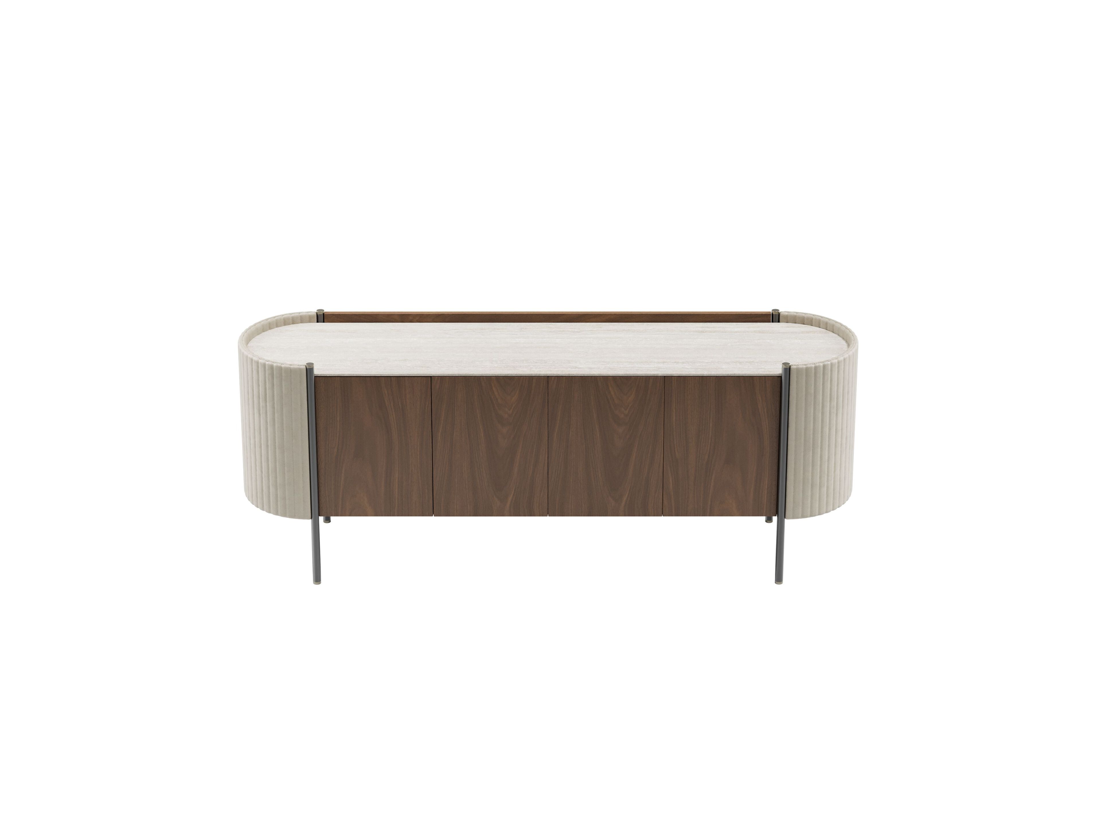 KARIN by Capital Collection - Madia in legno con piano in marmo e ante a battente - 6