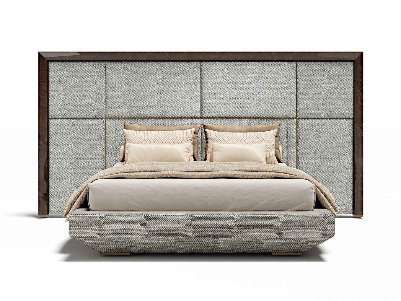 KIMERA XL by Capital Collection - Letto king size in pelle con testiera alta