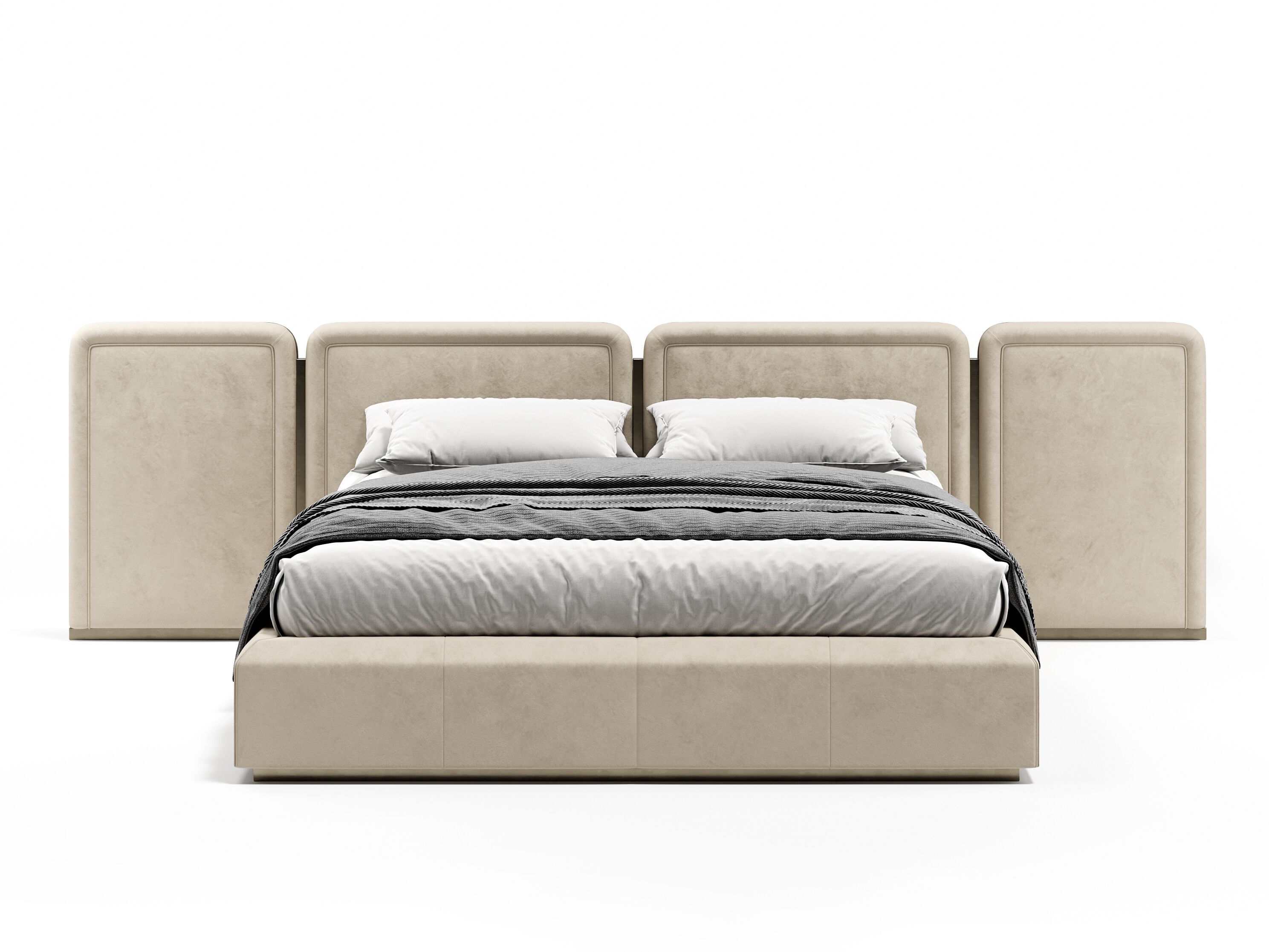 ORION XL.24 by Capital Collection - Letto matrimoniale in pelle con testiera imbottita