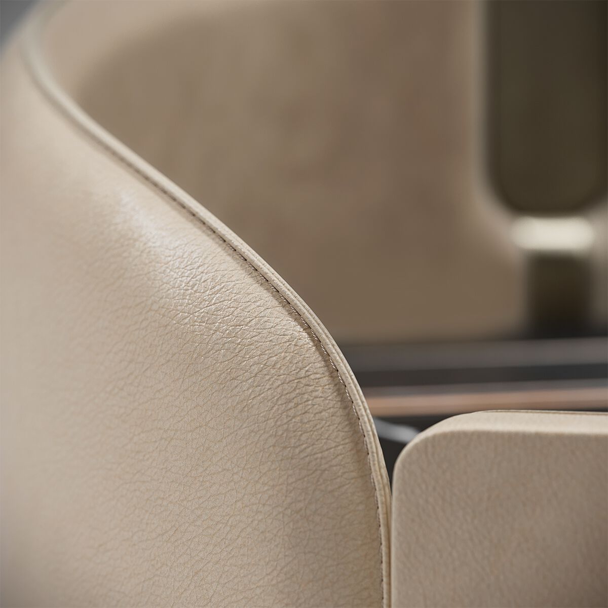 SUITE by Capital Collection - Comodino rotondo rivestito in pelle - 12